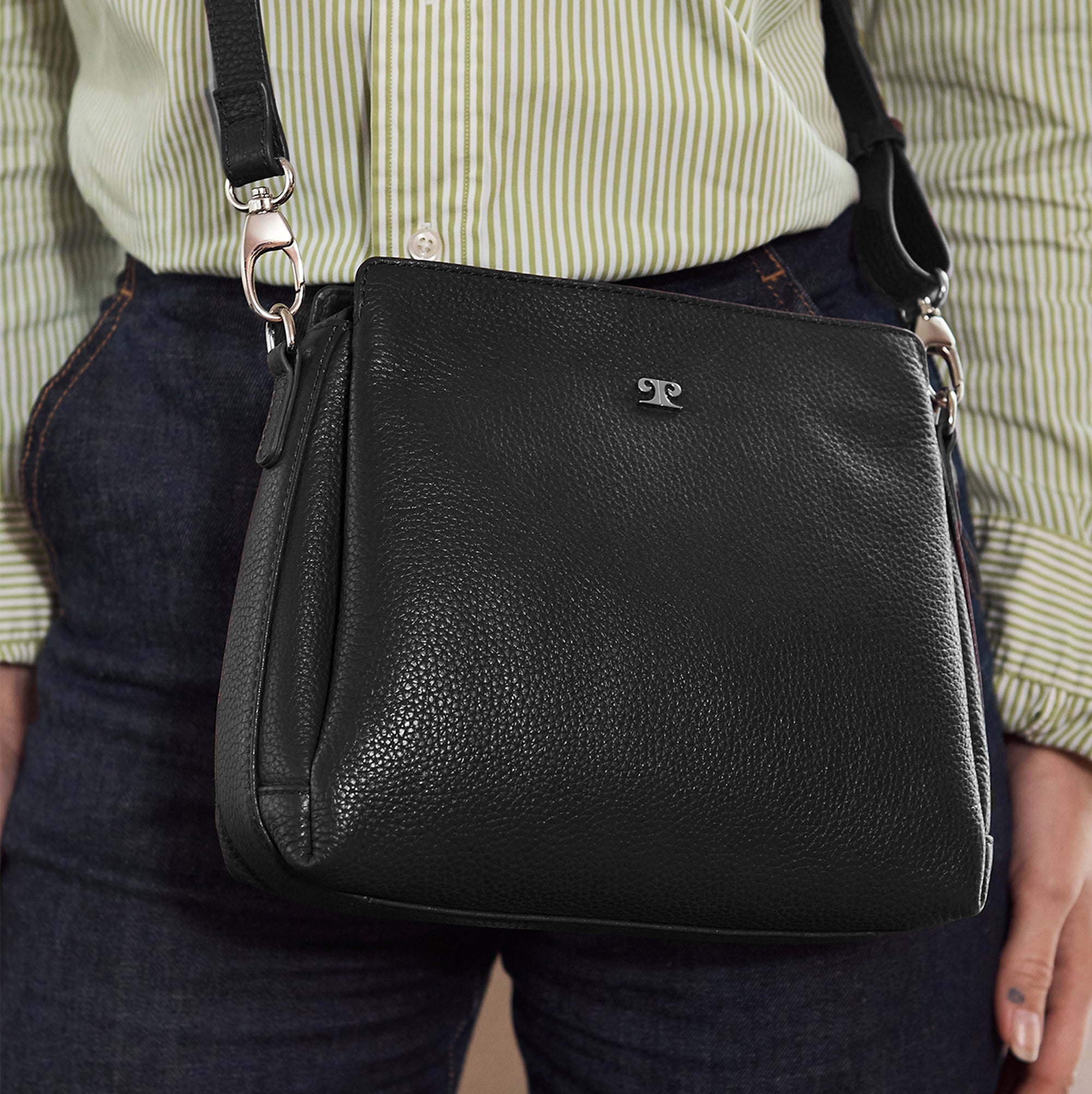 Pierre Cardin Ladies Leather Crossbody Bag