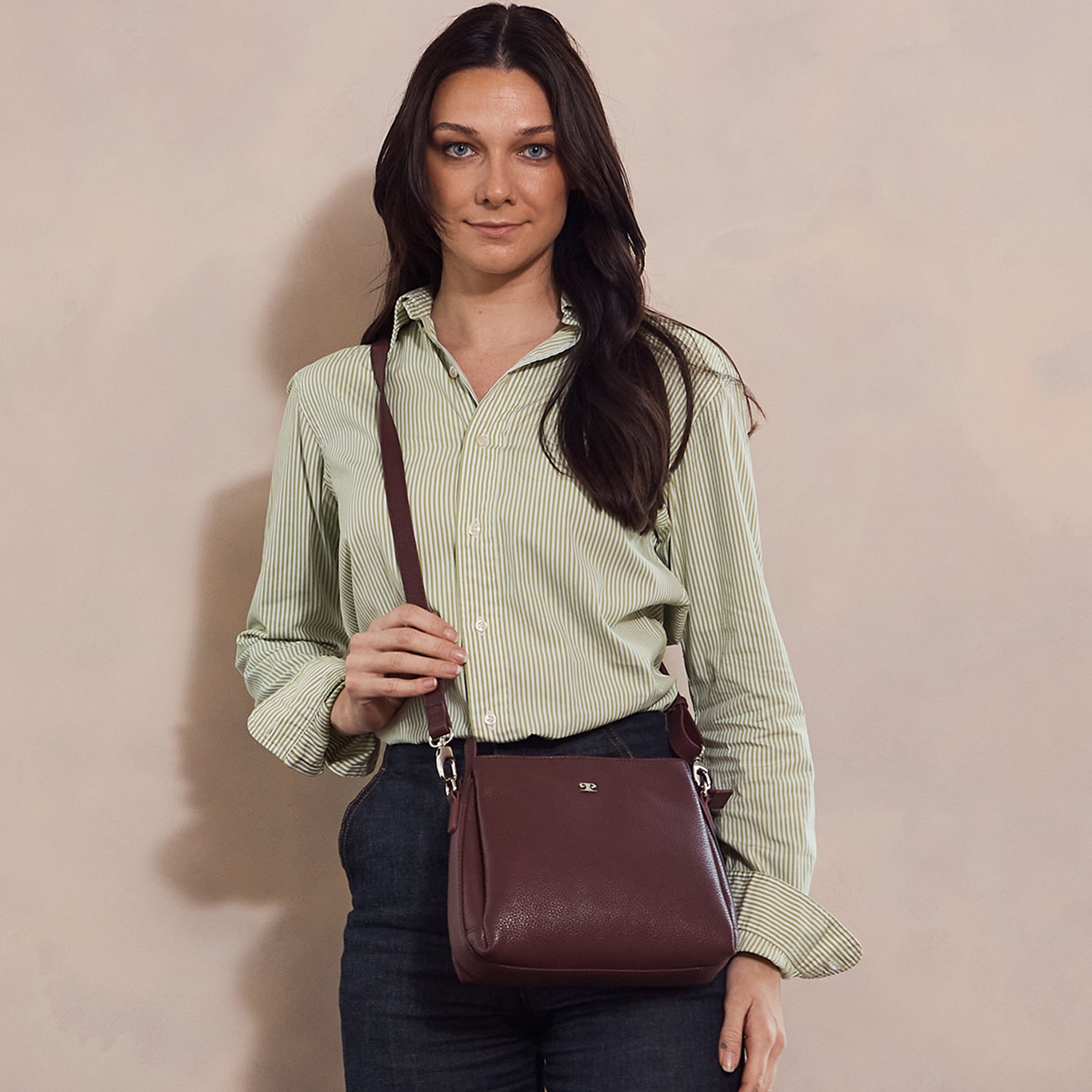 Pierre Cardin Ladies Leather Crossbody Bag