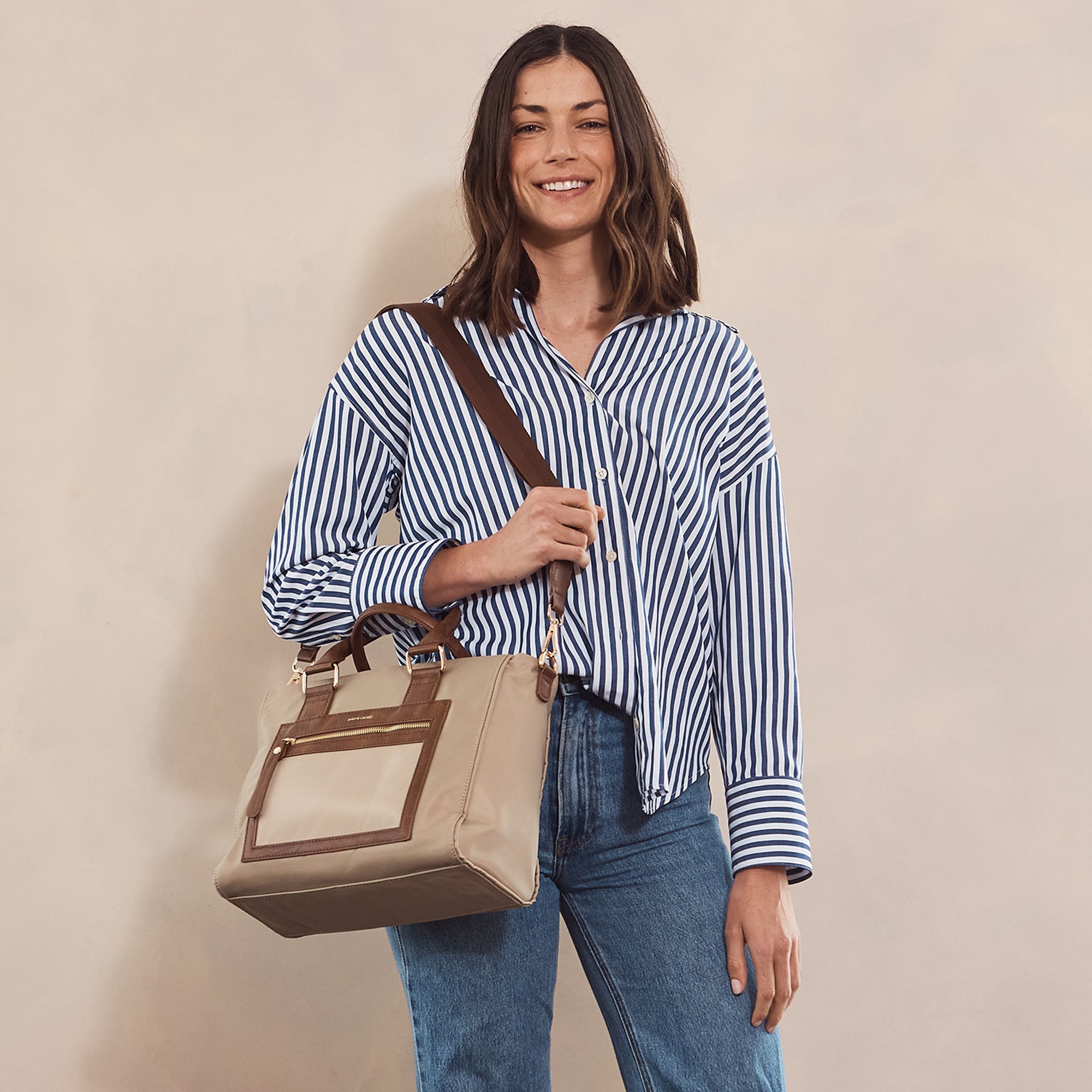 Pierre Cardin RFID Lightweight Nylon Mini Tote with Crossbody