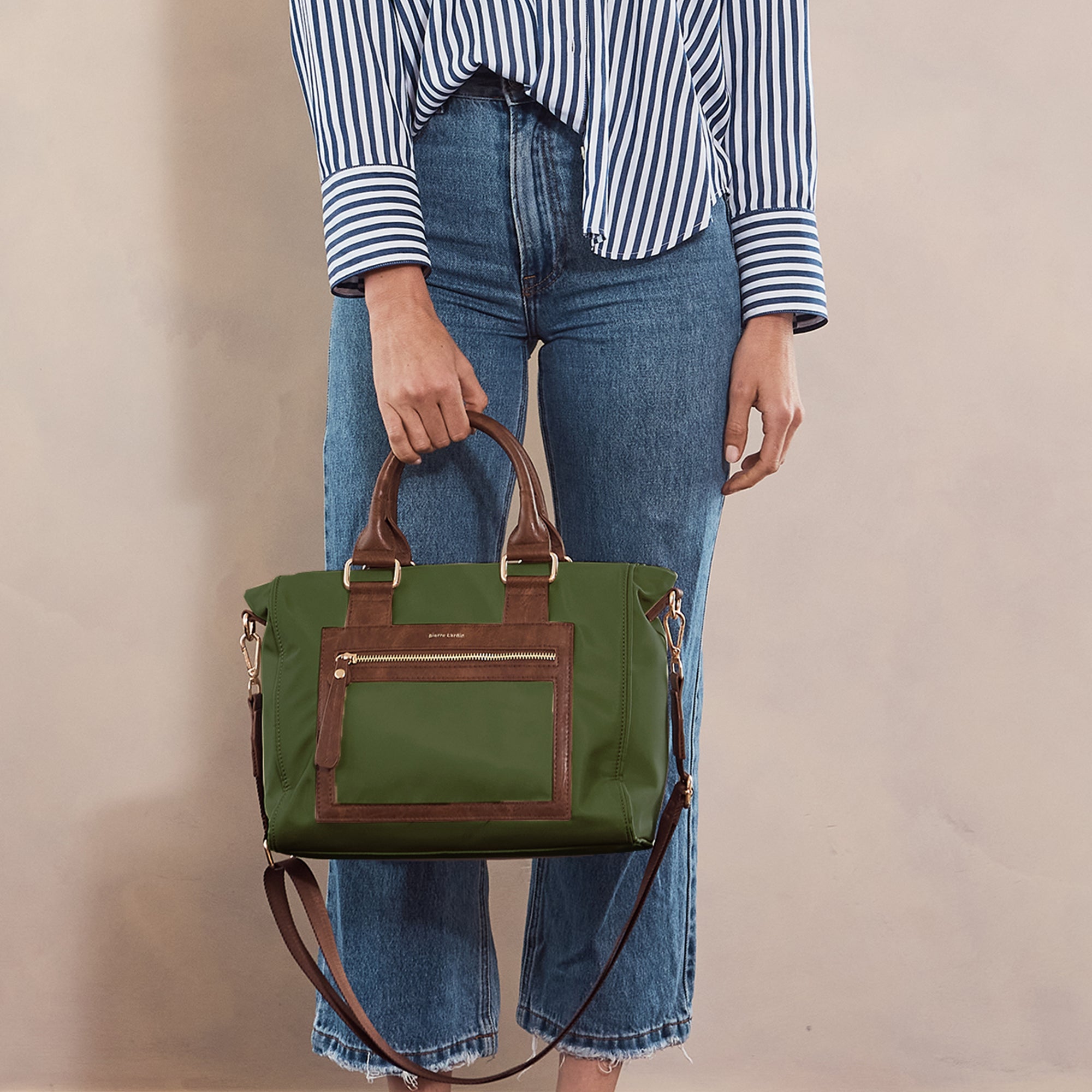 Pierre Cardin RFID Lightweight Nylon Mini Tote with Crossbody