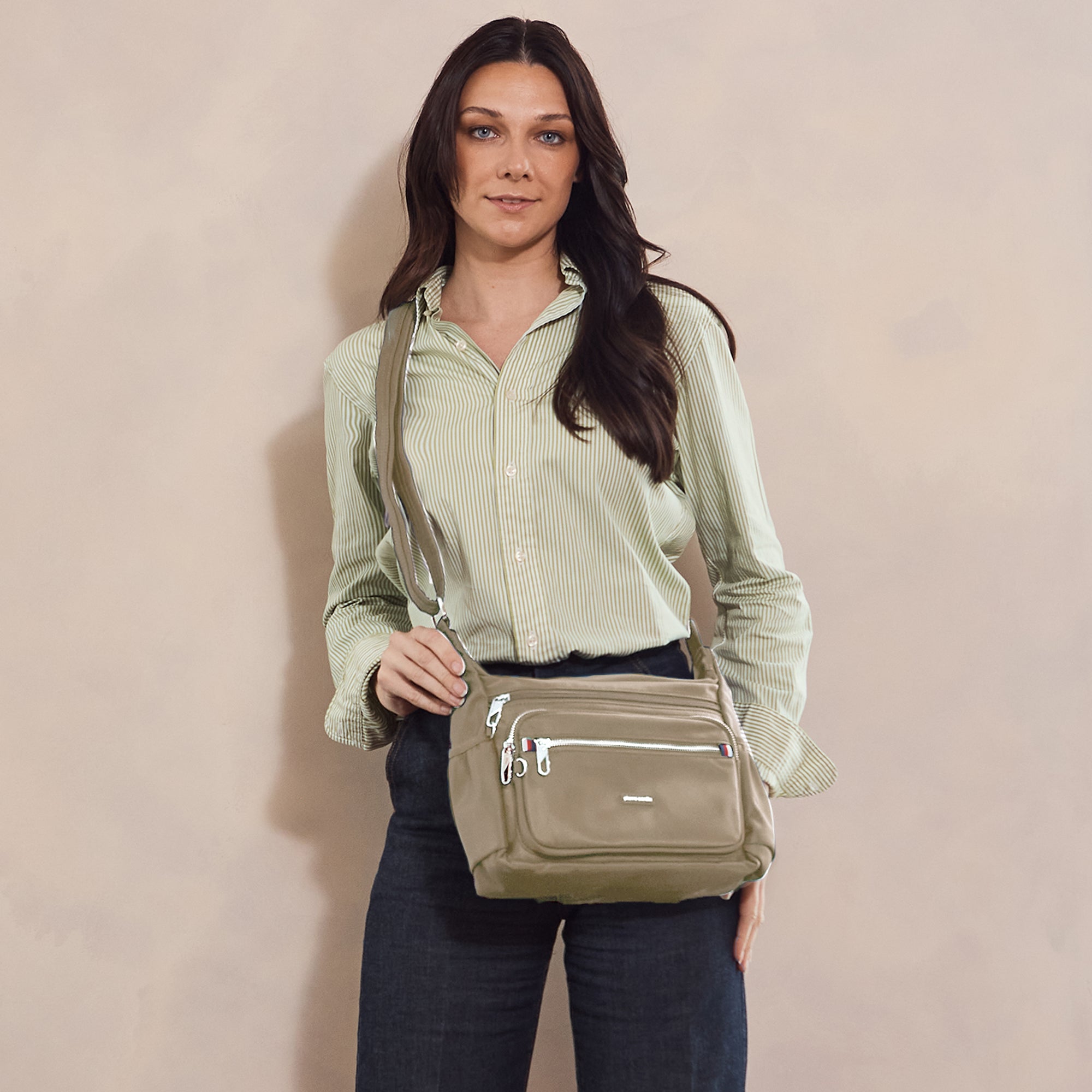 Pierre Cardin RFID Anti-Theft Nylon Crossbody