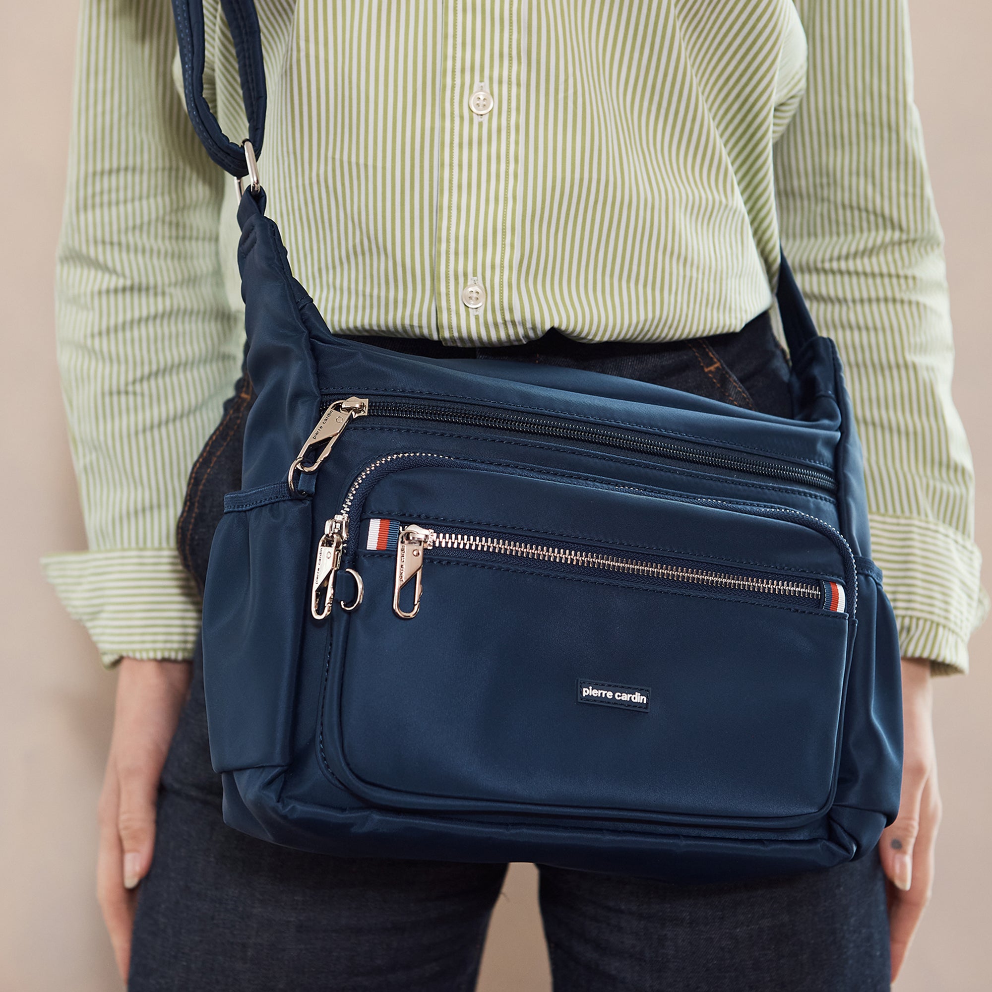 Pierre Cardin RFID Anti-Theft Nylon Crossbody