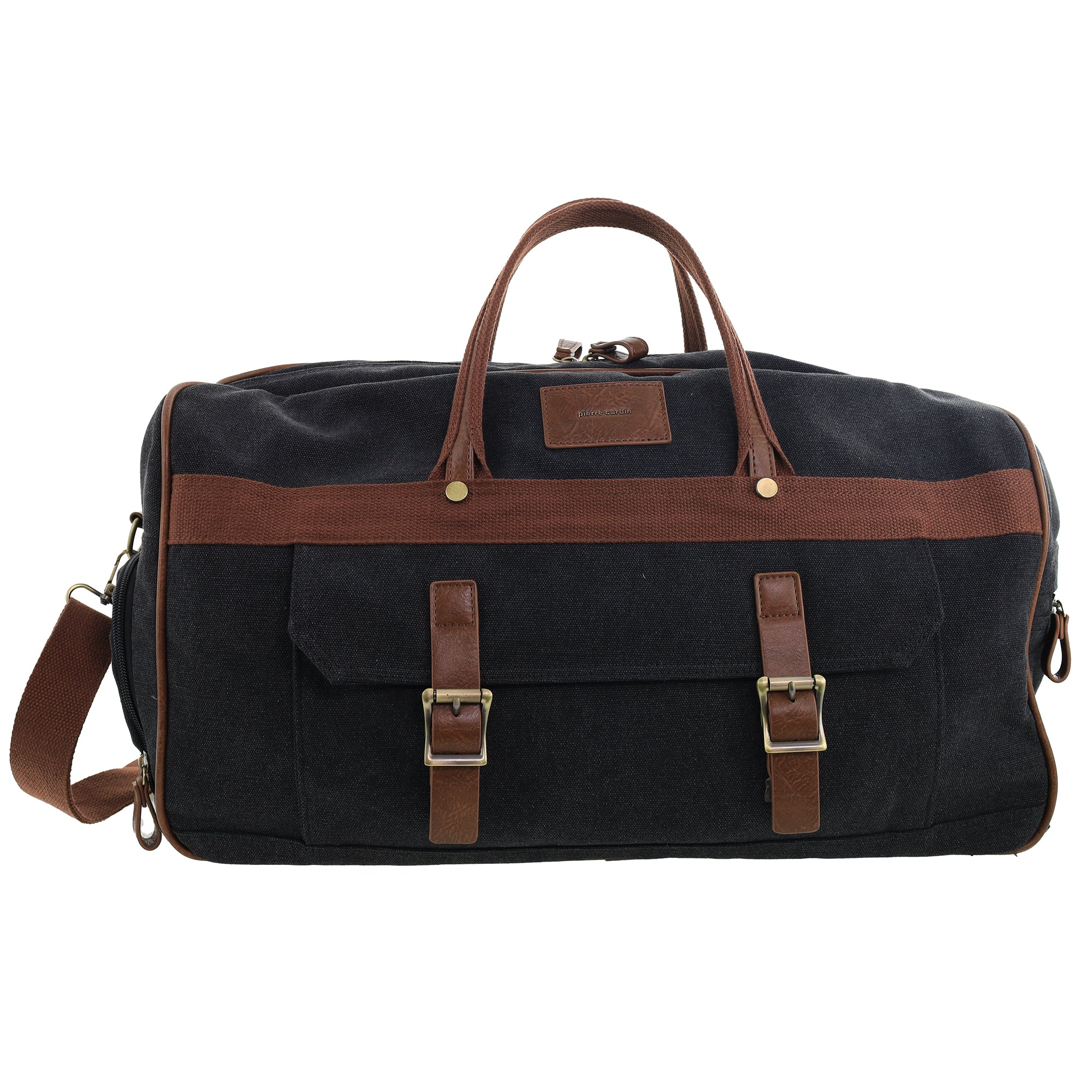 Pierre Cardin Canvas Buckle Overnight Bag