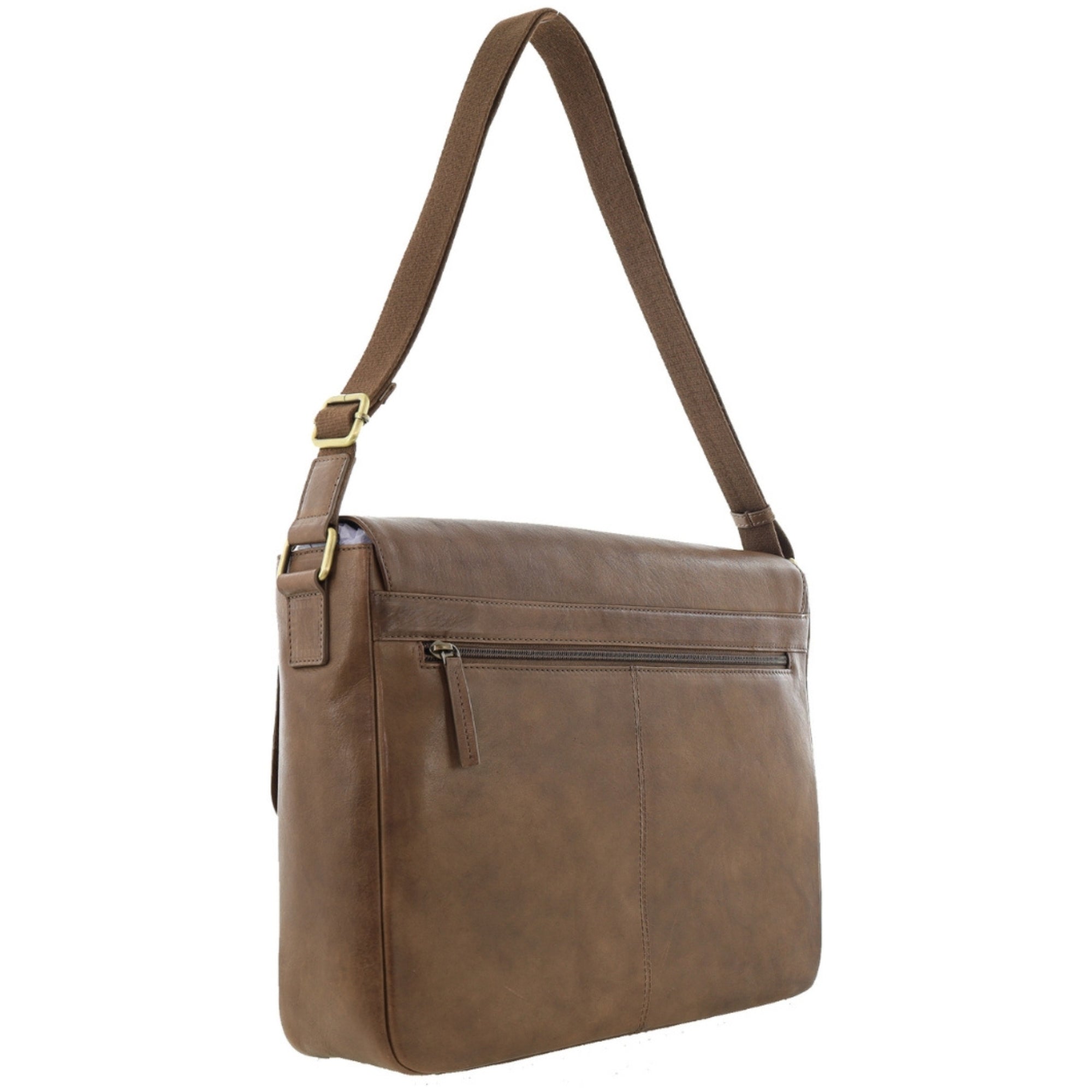 Pierre Cardin Mens Leather Messenger Bag