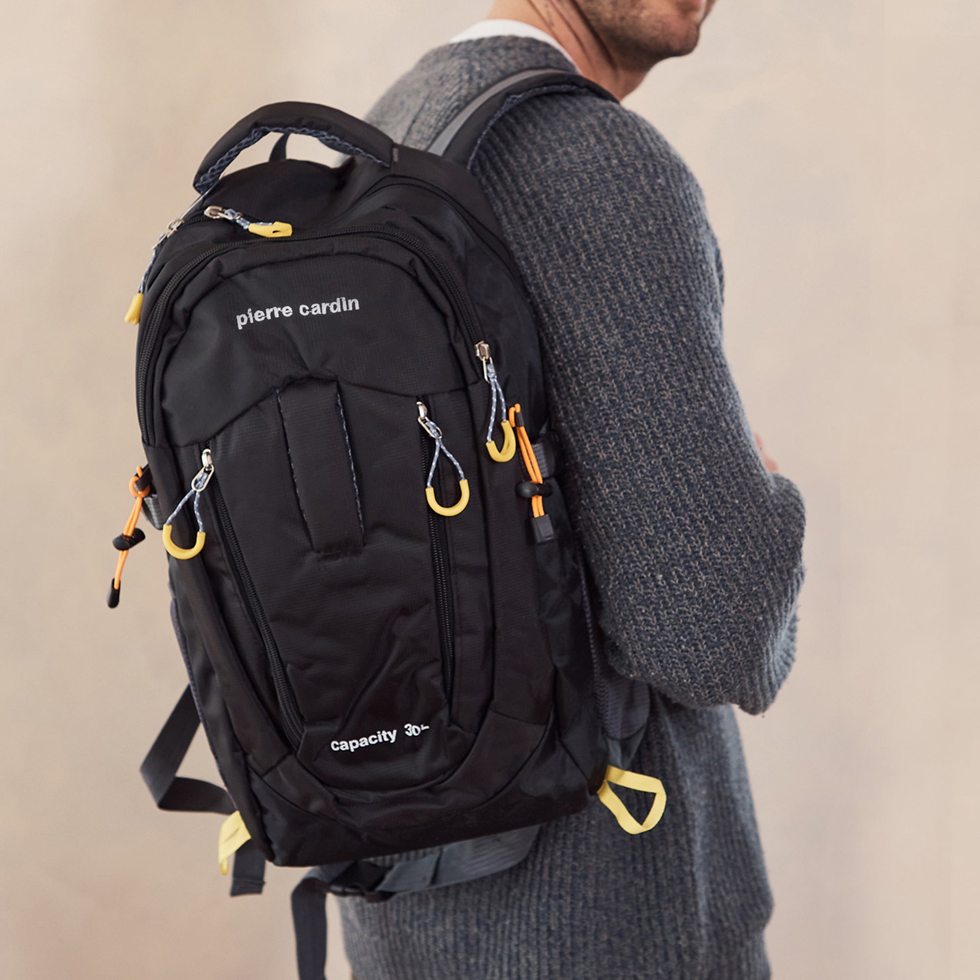 Pierre Cardin Mens 30L Nylon Adventure Backpack