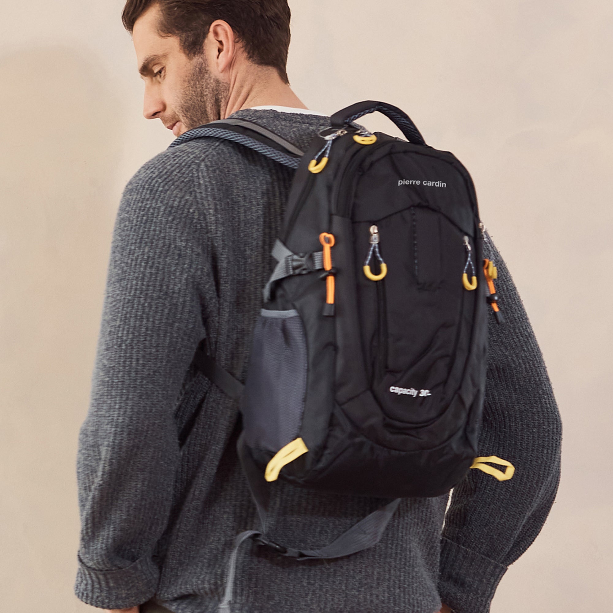 Pierre Cardin Mens 30L Nylon Adventure Backpack