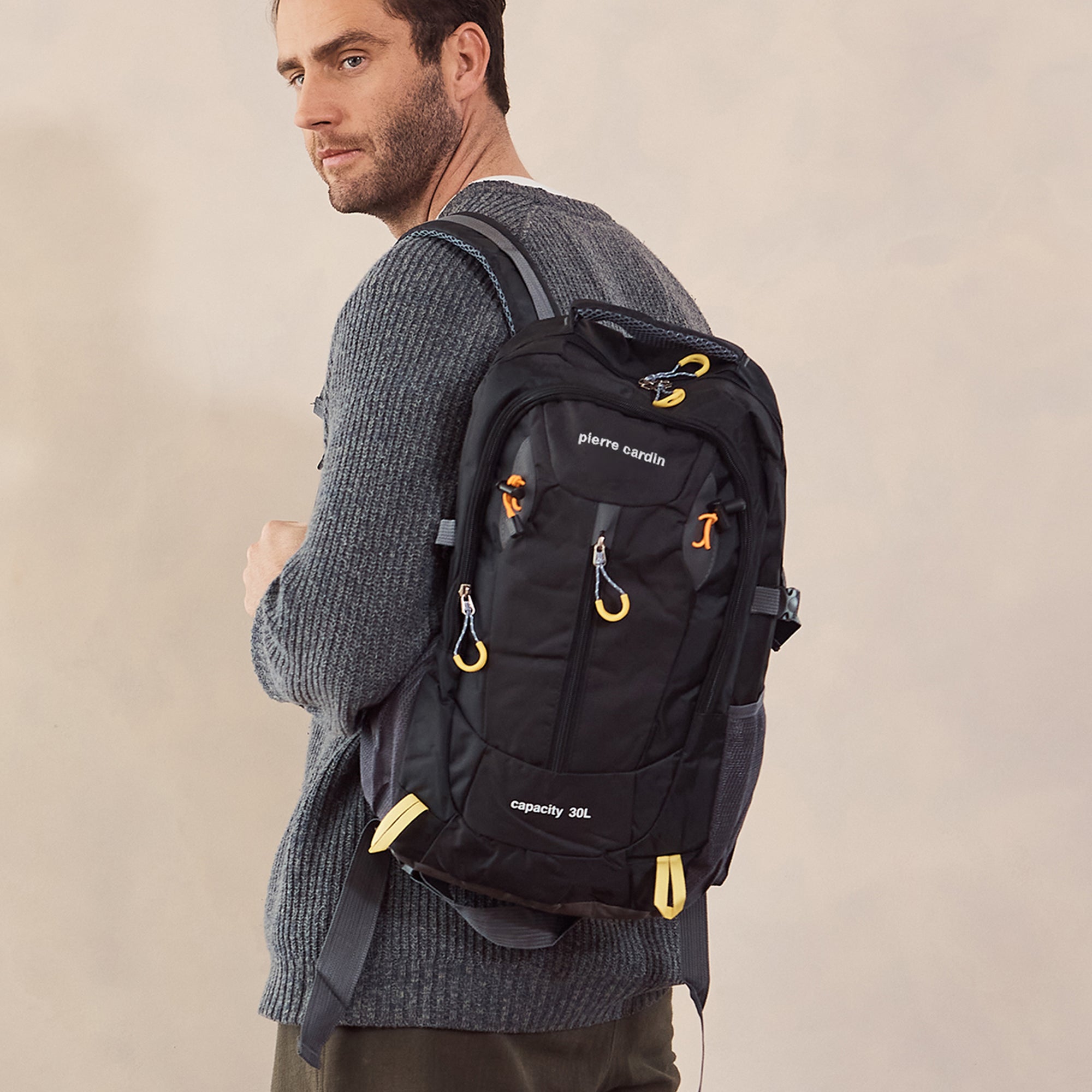 Pierre Cardin Mens 30L Nylon Adventure Backpack