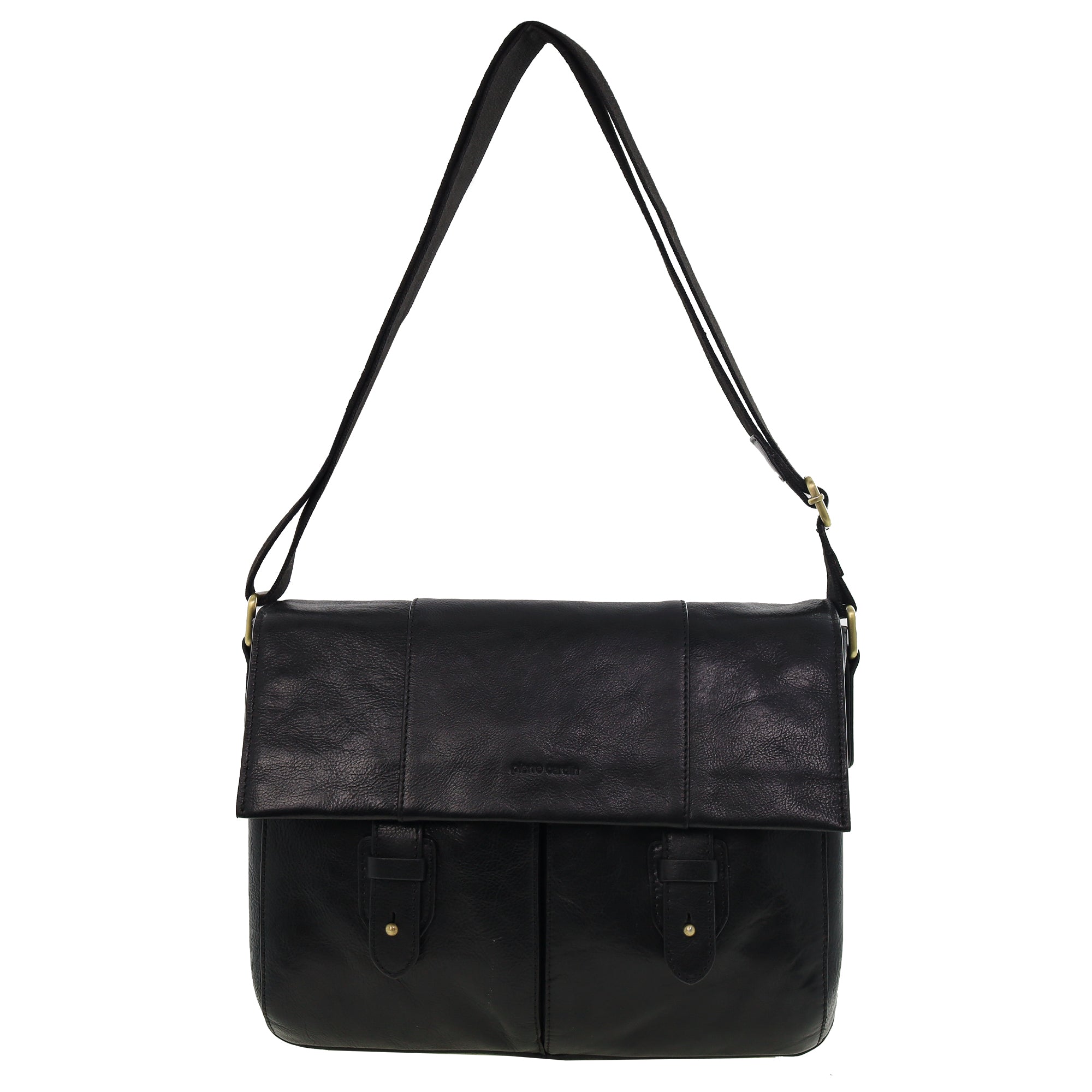 Pierre Cardin Men's Leather Messenger Bag