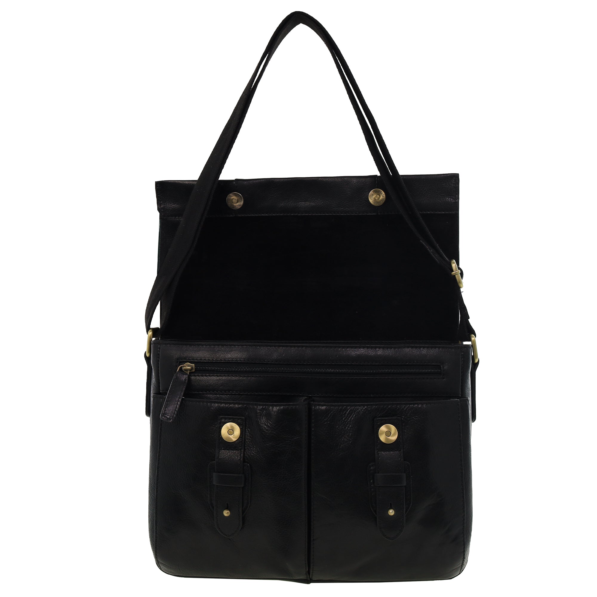 Pierre Cardin Men's Leather Messenger Bag
