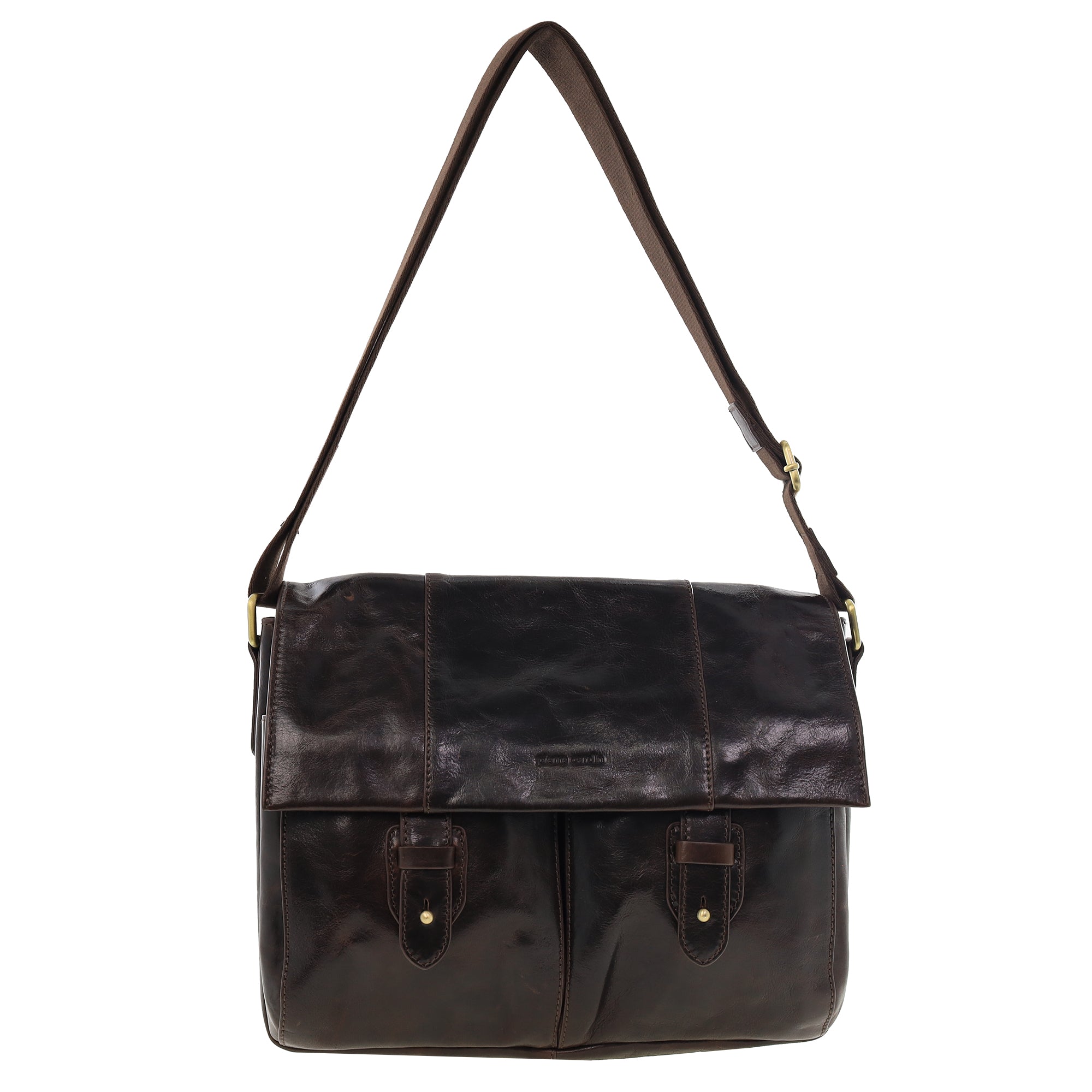 Pierre Cardin Men's Leather Messenger Bag