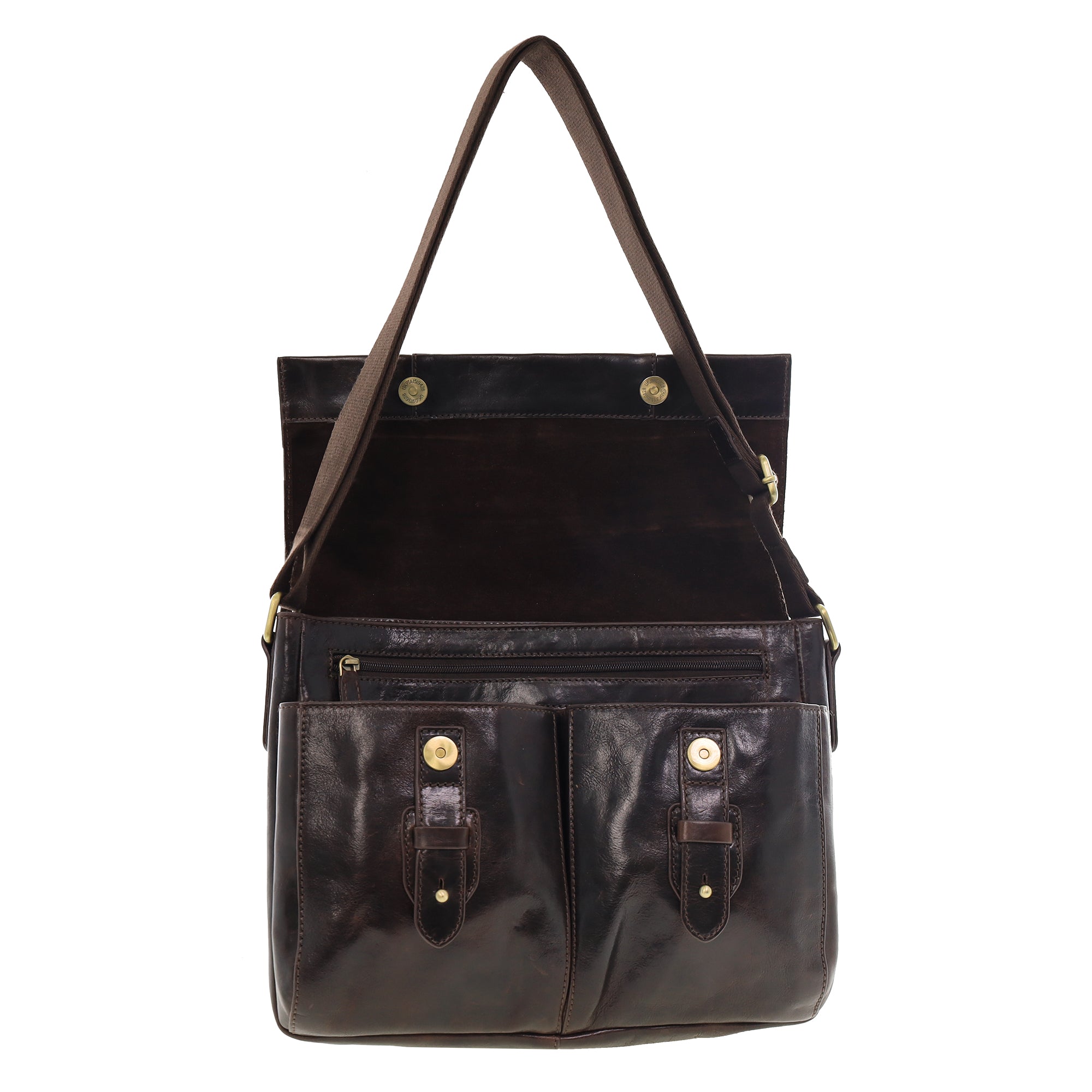 Pierre Cardin Men's Leather Messenger Bag