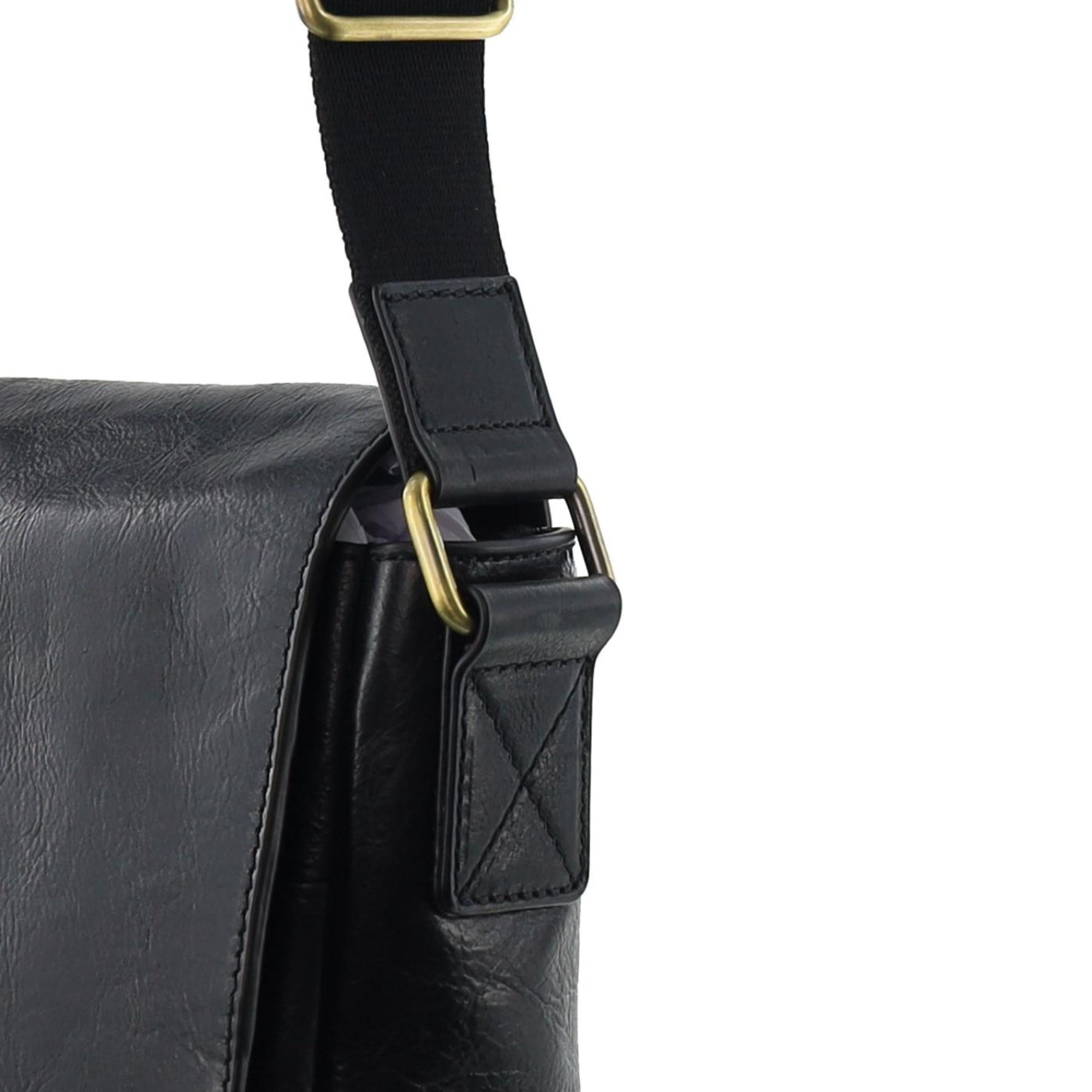 Pierre Cardin Men's Leather Classic Messenger/Computer Bag