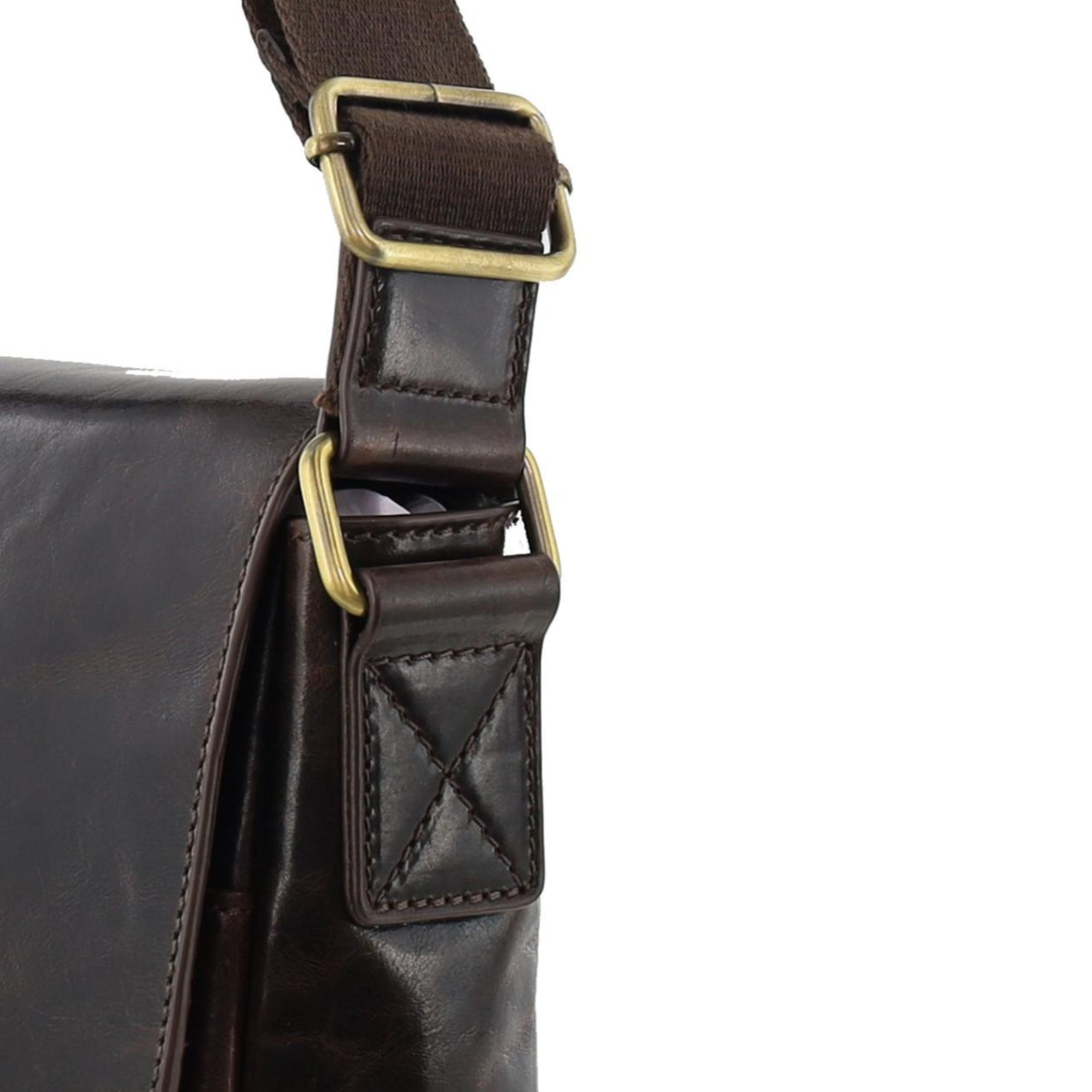 Pierre Cardin Men's Leather Classic Messenger/Computer Bag