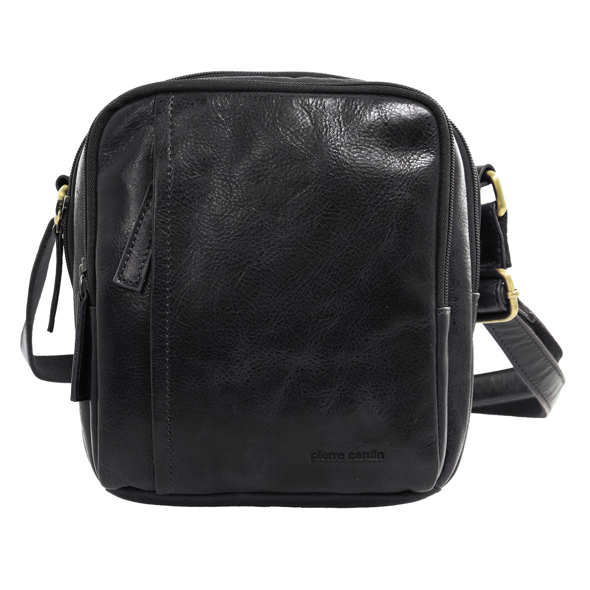Pierre Cardin Men's Leather Classic Cross-Body Bag