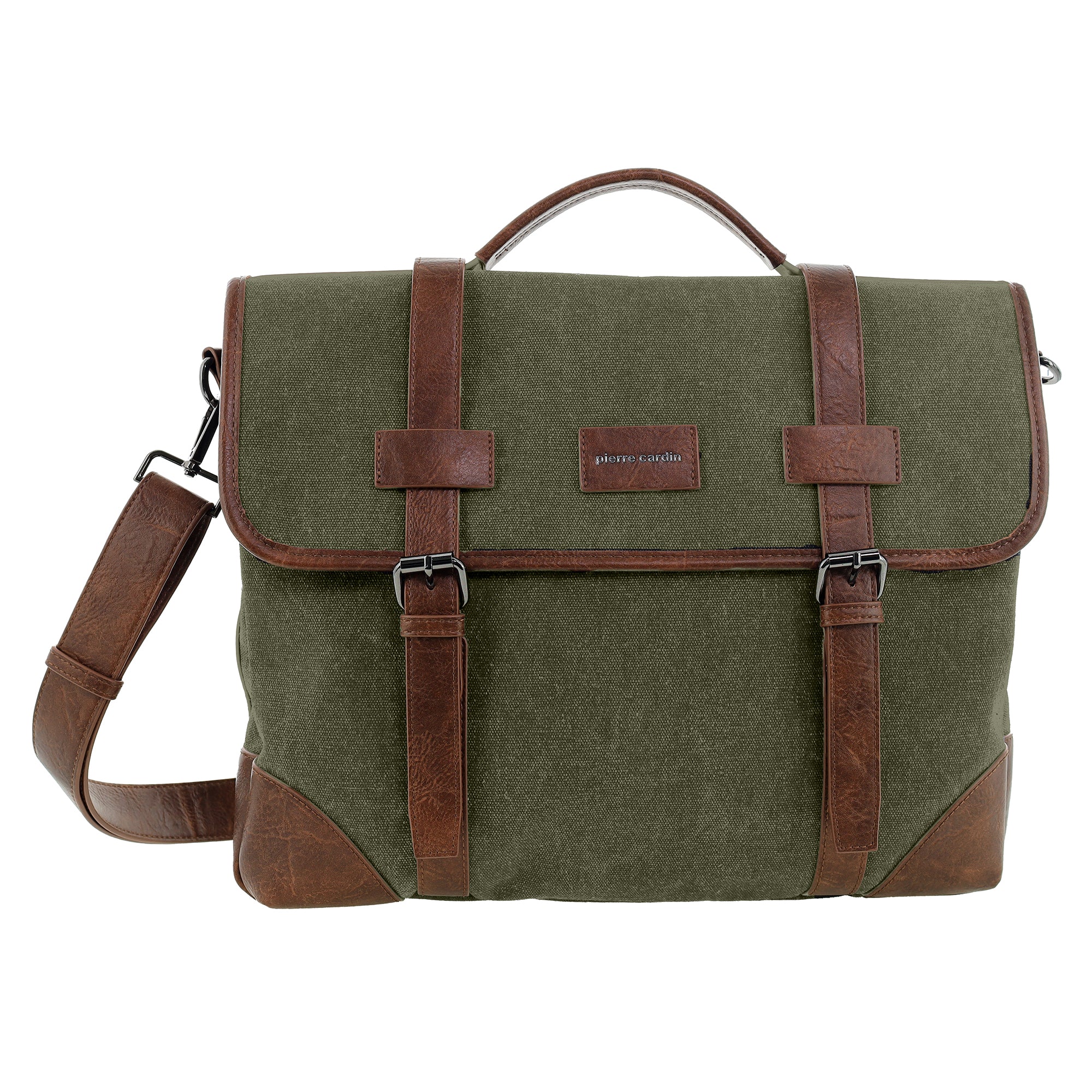 Pierre Cardin Canvas Laptop Satchel