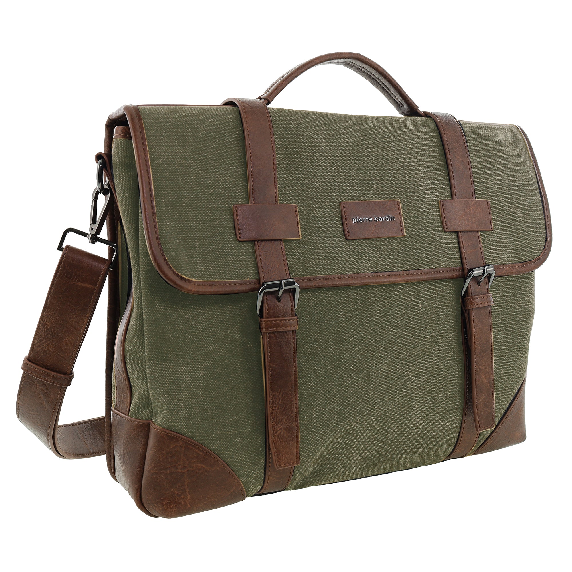Pierre Cardin Canvas Laptop Satchel