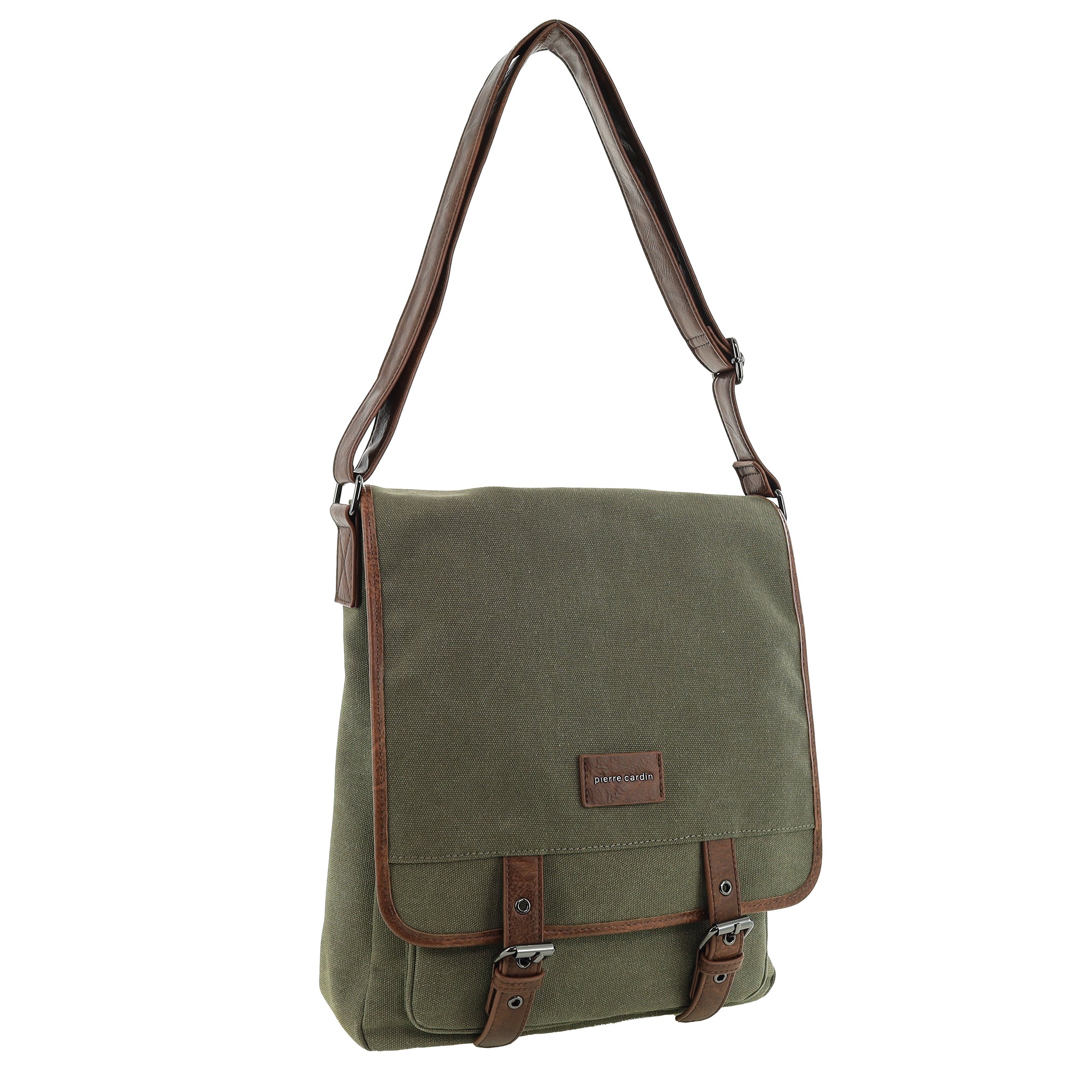 Pierre Cardin Canvas Buckle Satchel