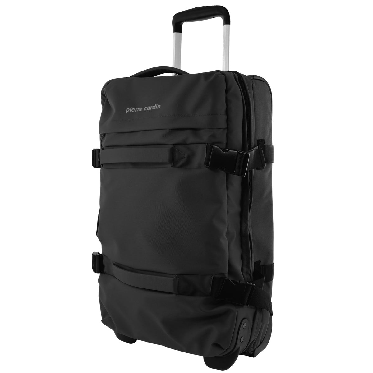 Pierre Cardin 61cm MEDIUM Soft Shell Trolley Case in Black