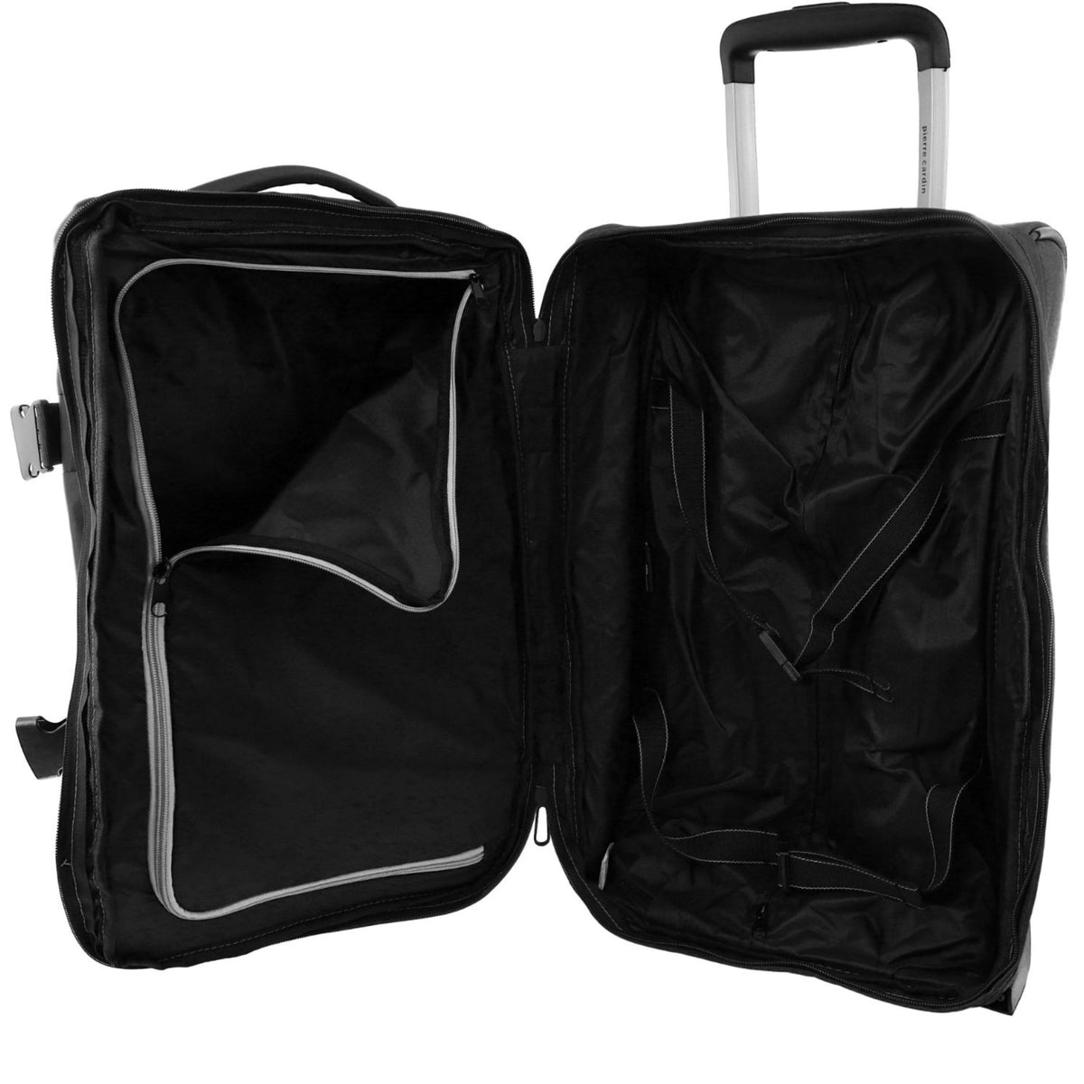 Pierre Cardin 61cm MEDIUM Soft Shell Trolley Case in Black