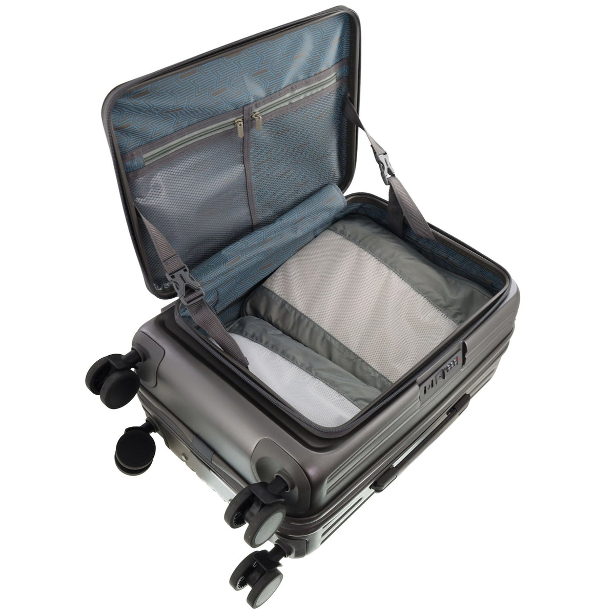 Pierre Cardin Escapade 55cm CABIN Hard Shell Case in Pewter