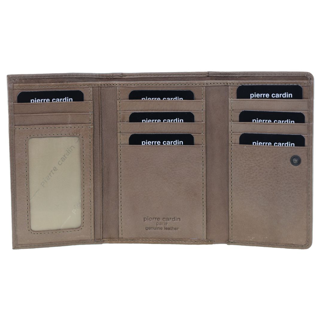 Pierre Cardin Leather Ladies Tri-Fold Wallet
