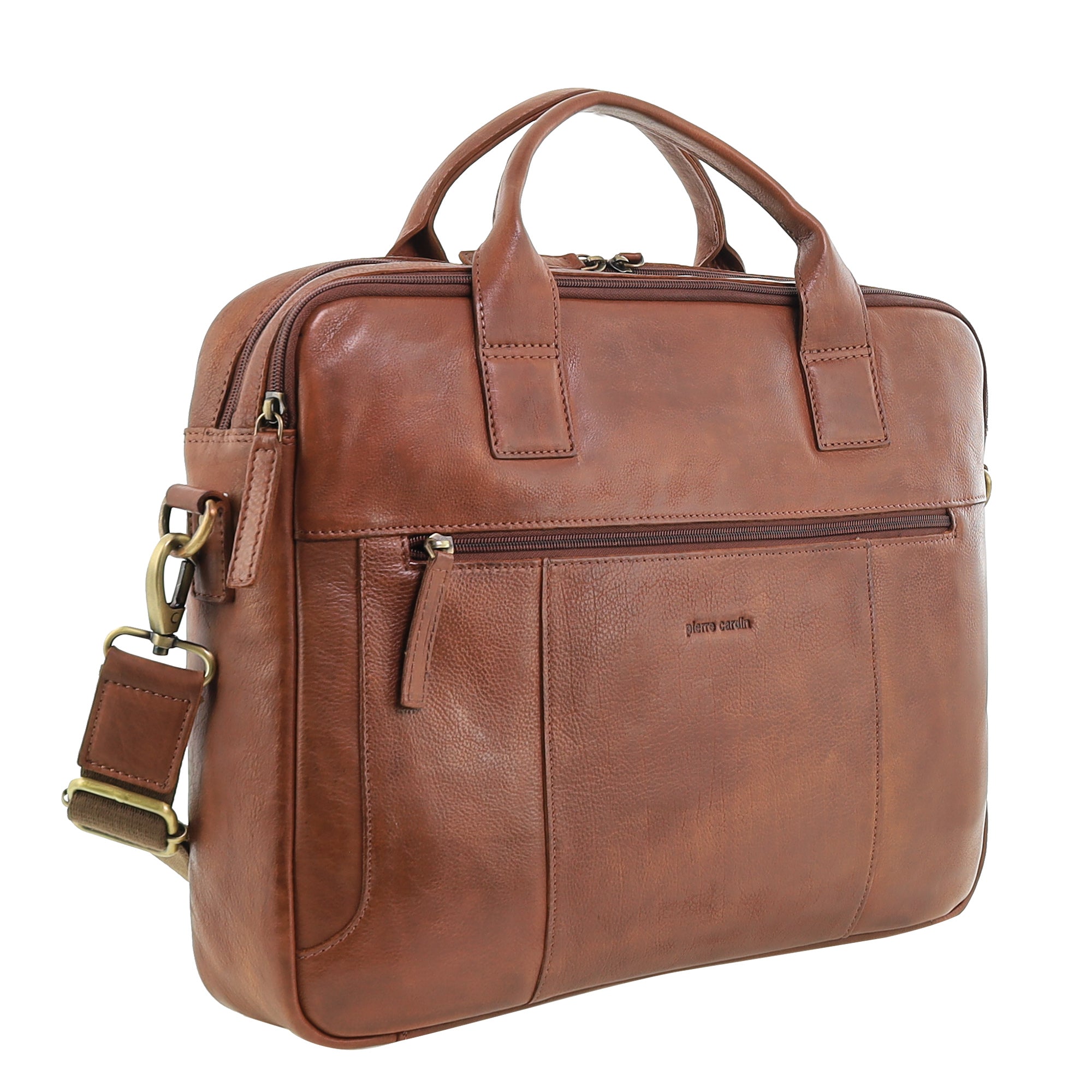 Pierre Cardin Rustic Leather Computer Bag
