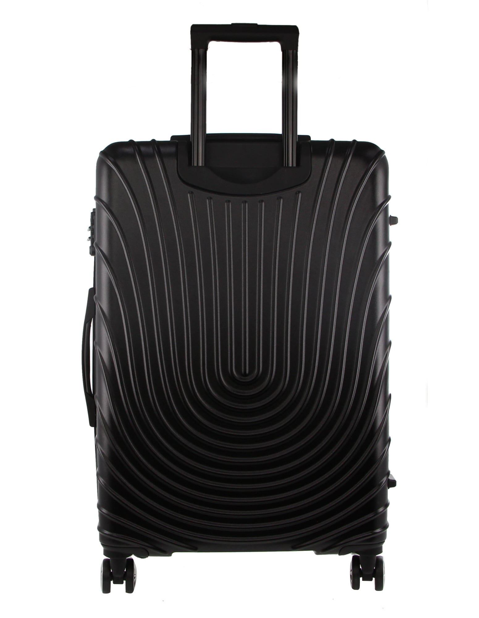 Hard Shell Luggage PC 3248LC BLACK+PC3761 Pierre Cardin Black Hard Shell LARGE and CABIN Bundle 2-Piece Set+ Assorted Luggage Tag