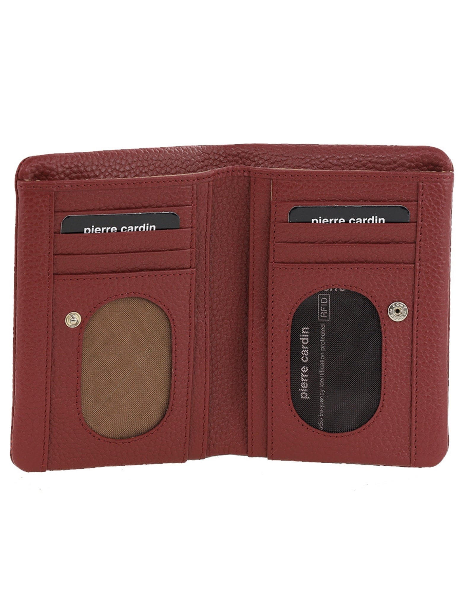 Leather Wallet Cherry / Leather PC 4086 CHERRY Pierre Cardin Ladies Leather Bi-Fold Wallet in Cherry