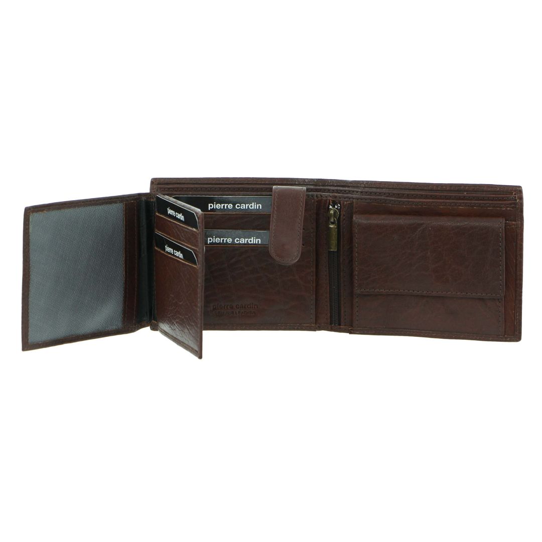 Pierre Cardin Rustic Leather Tri-Fold Men's Wallet