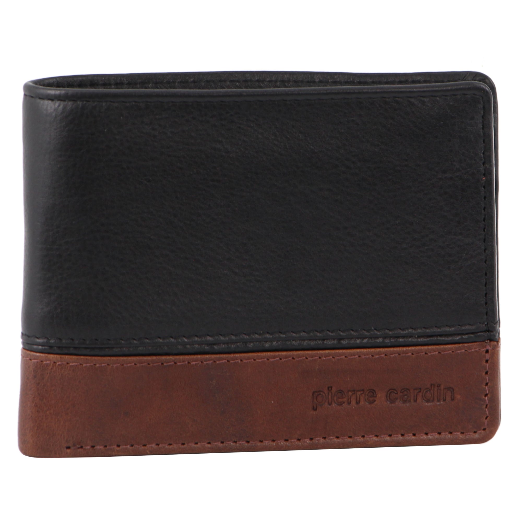Pierre Cardin Leather 2-Tone Men's Tri-Fold Wallet
