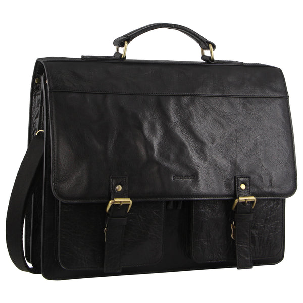 Pierre Cardin Mens Leather Business/Computer Bag