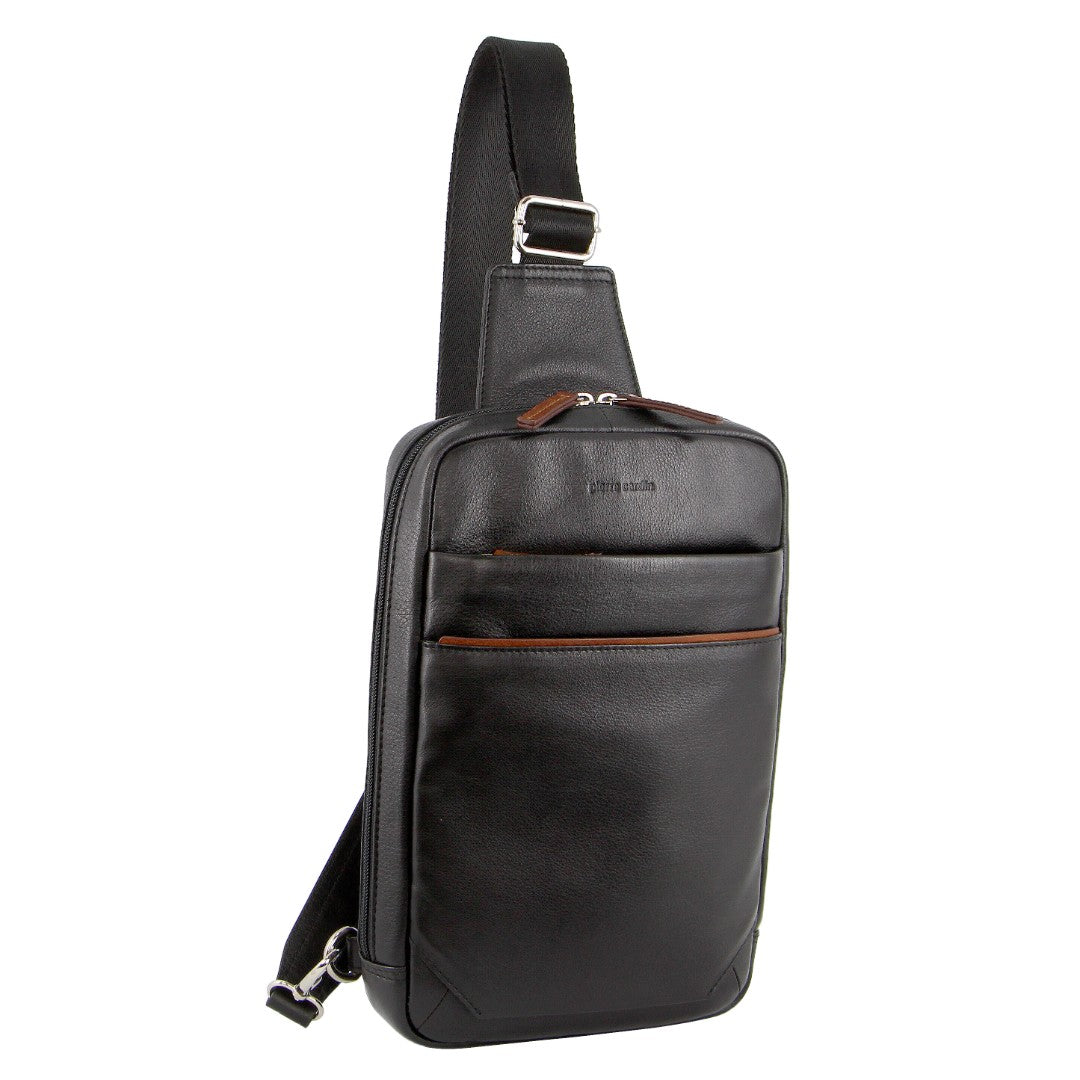 Pierre Cardin Leather 3-Way Sling Bag