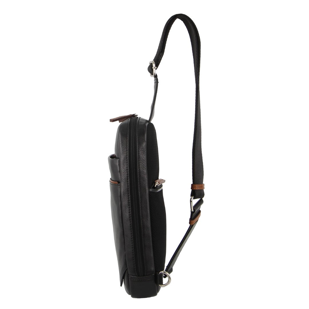 Pierre Cardin Leather 3-Way Sling Bag