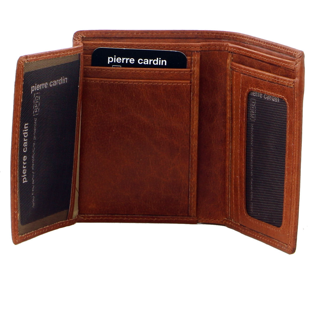 Pierre Cardin Men's Leather Tri-Fold Wallet