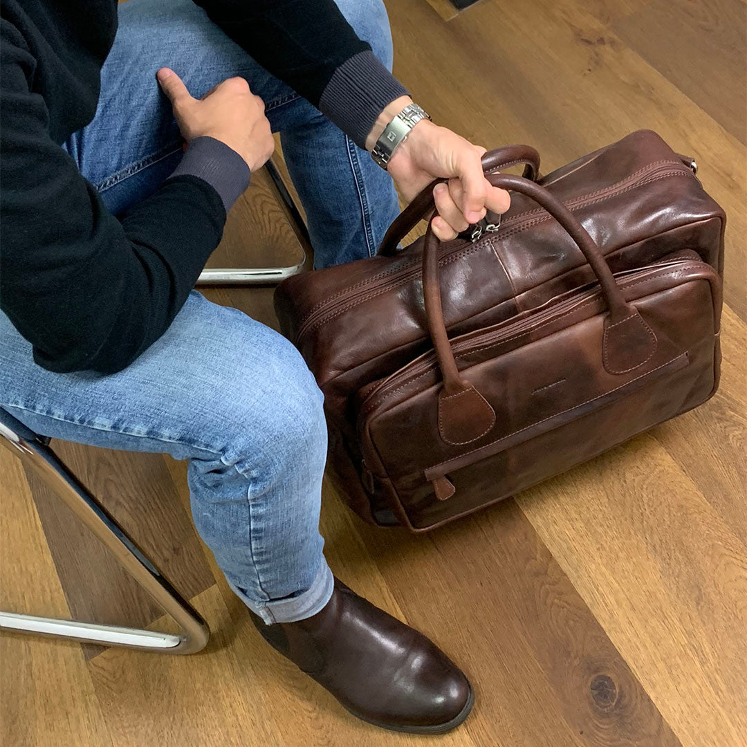 Pierre Cardin Rustic Leather Business Bag