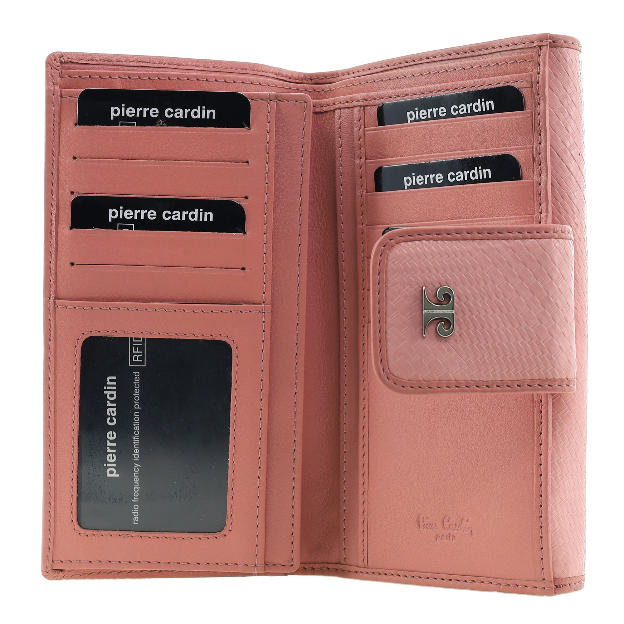 Pierre Cardin Genuine Leather Ladies Bi-Fold Wallet in Pink