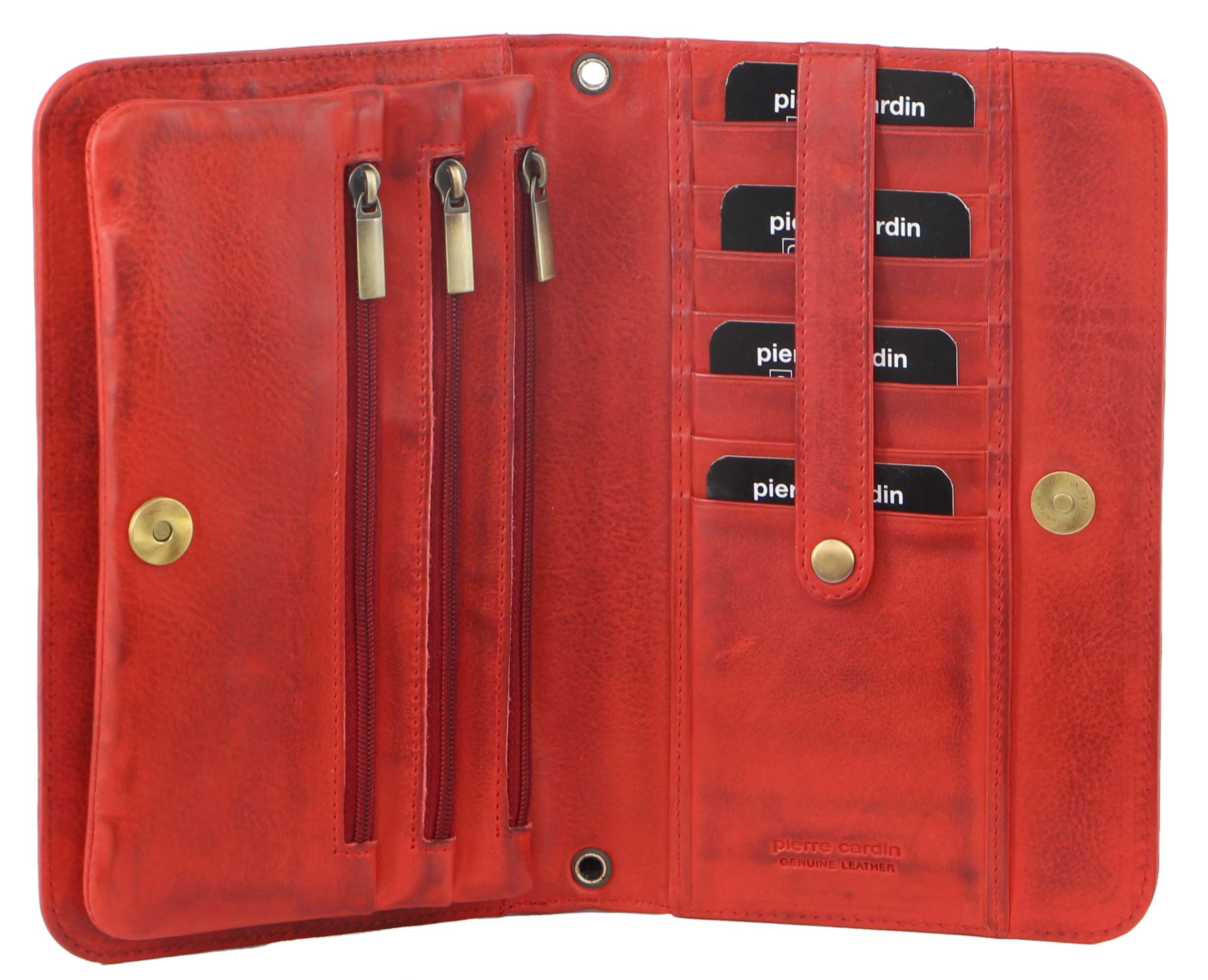 Pierre Cardin Genuine Leather Clutch/Wallet Bag in Red