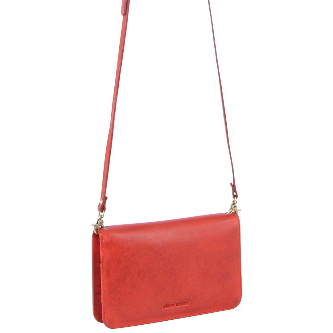 Pierre Cardin Genuine Leather Clutch/Wallet Bag in Red