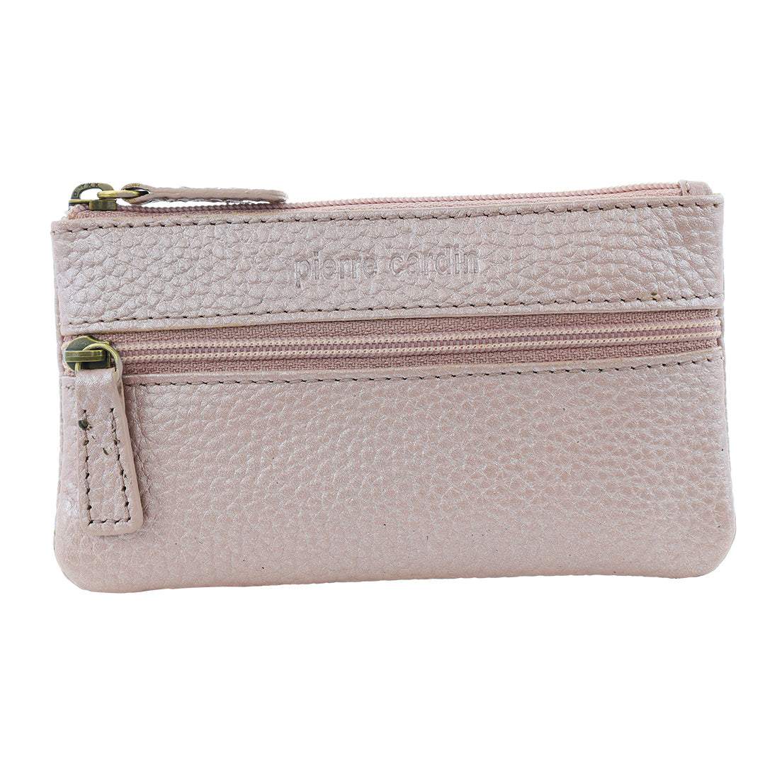 Pierre Cardin Leather Coin Purse/Key Holder in Pink