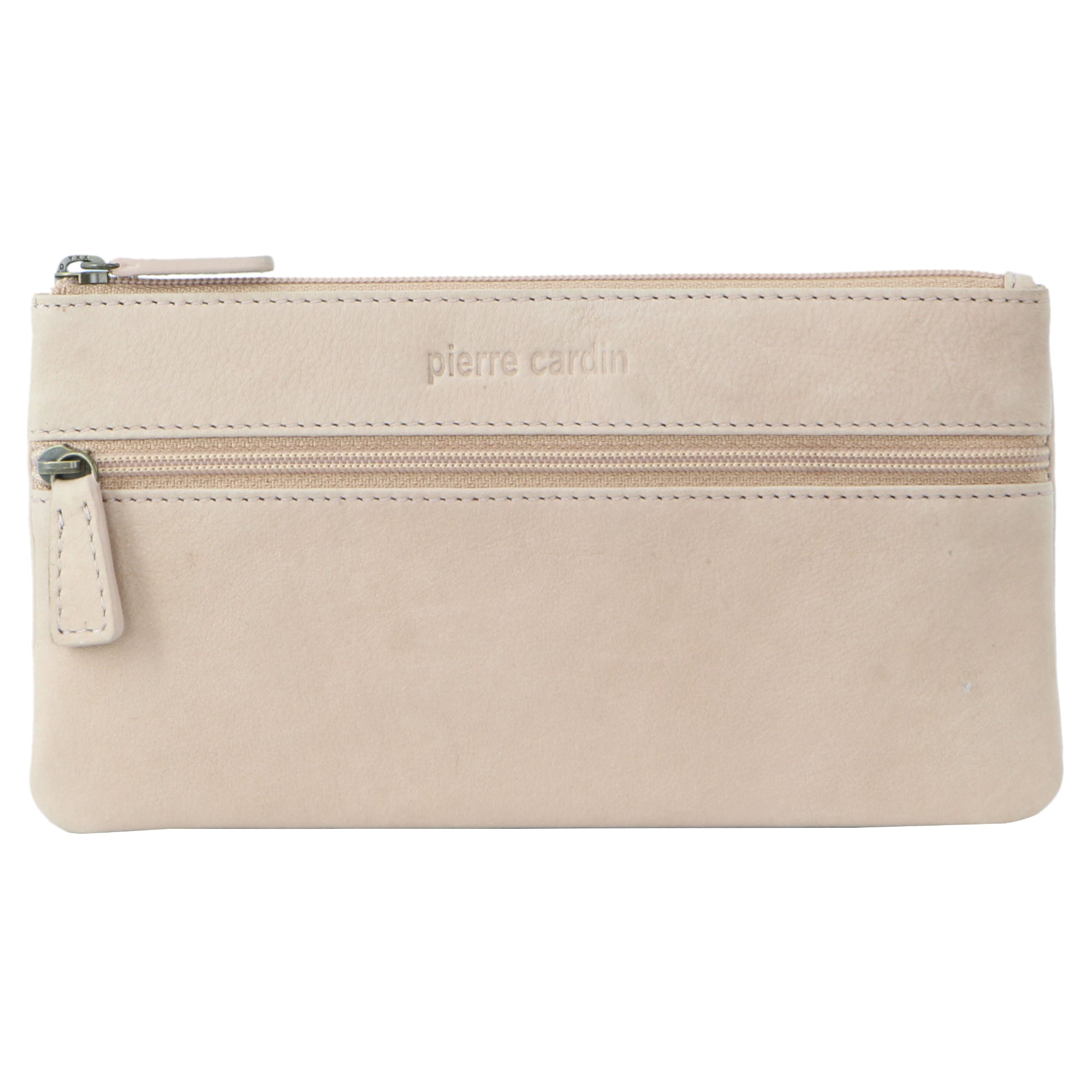Pierre Cardin Leather Coin Purse/Phone Wallet Case in Pearl