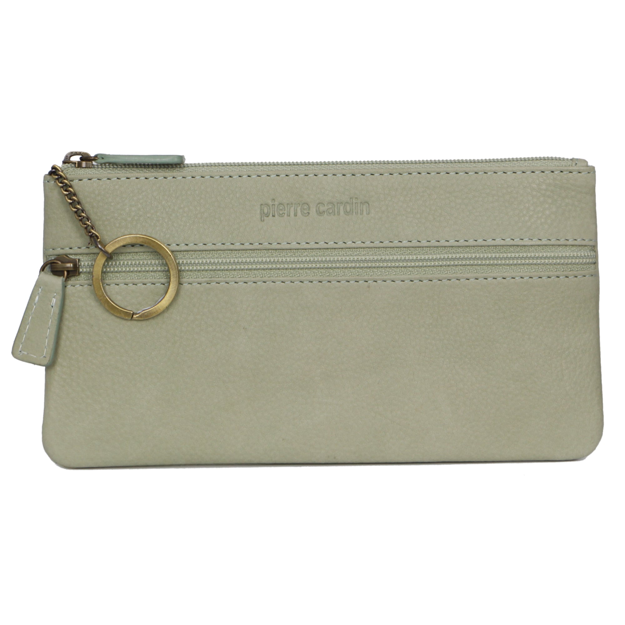 Pierre Cardin Leather Coin Purse/Phone Wallet Case in Green