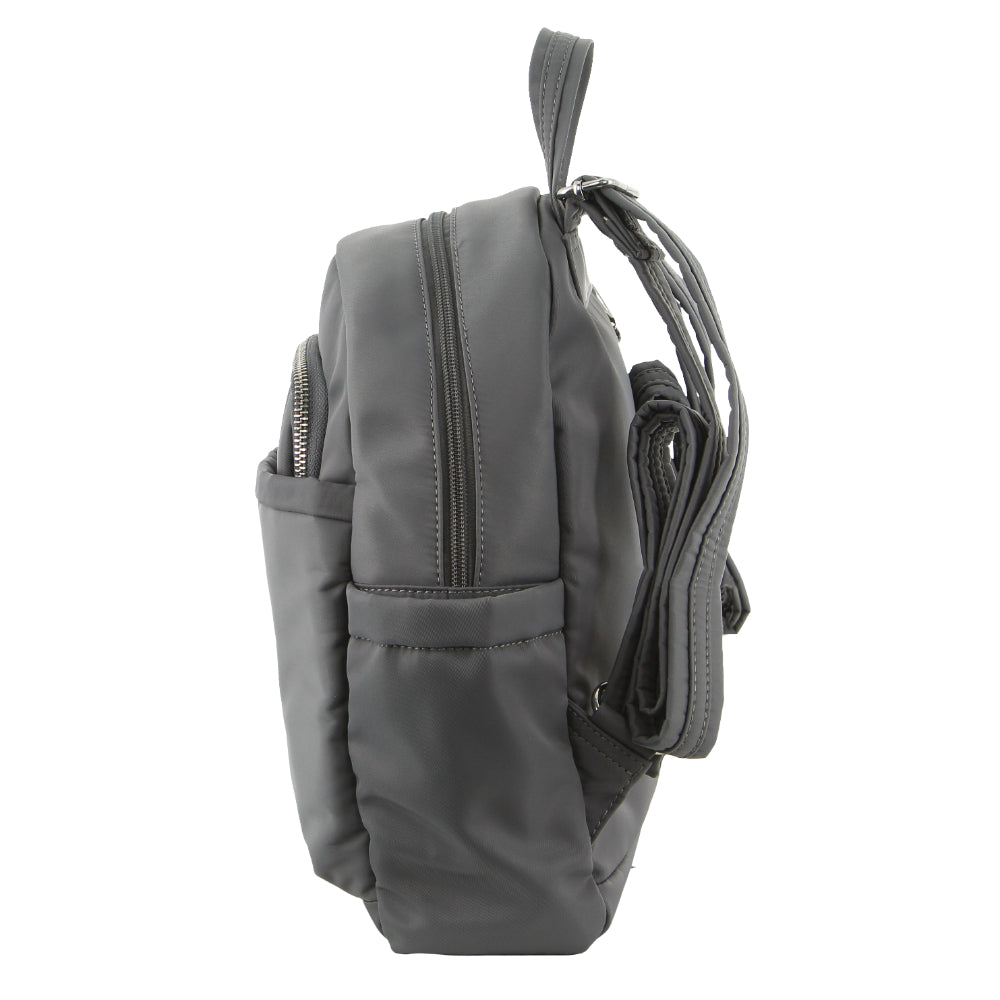 Pierre Cardin Nylon Anti-Theft Backpack in Grey