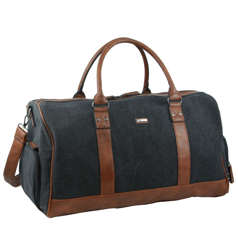 Pierre Cardin Canvas Overnight Duffle Bag in Brown