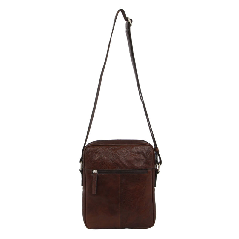 Pierre Cardin Rustic Leather iPad Bag in Brown (PC2794)