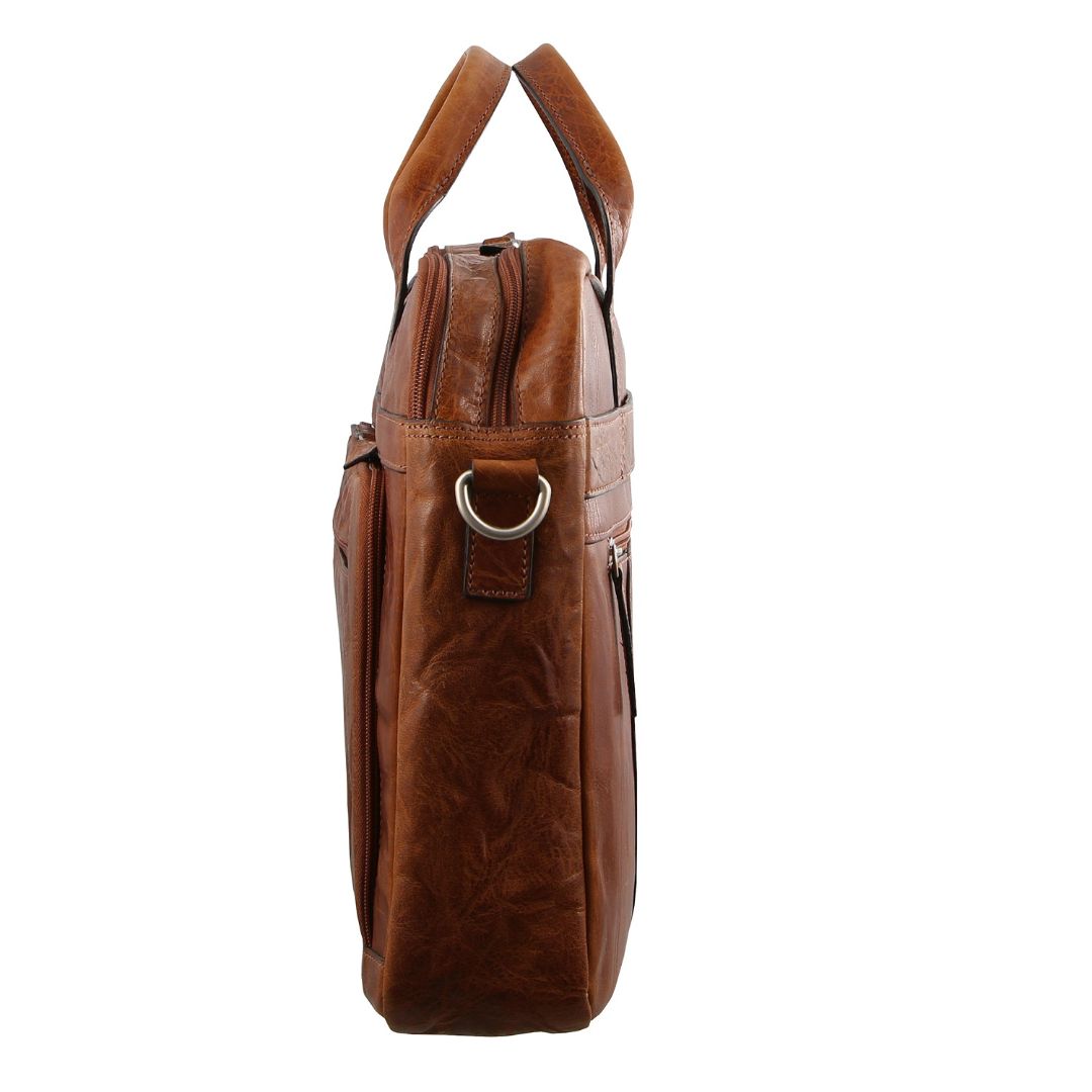 Pierre Cardin Rustic Leather Computer Bag