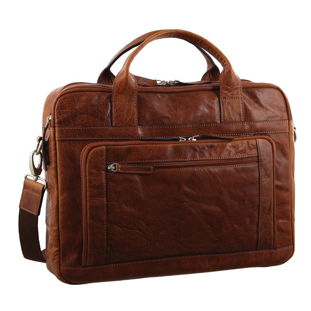 Pierre Cardin Rustic Leather Computer Bag