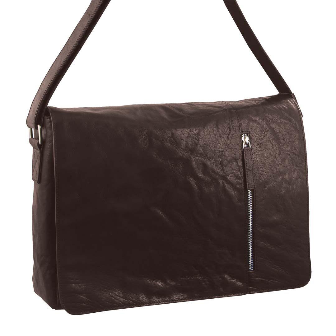 Pierre Cardin Rustic Leather Computer/Messenger Bag