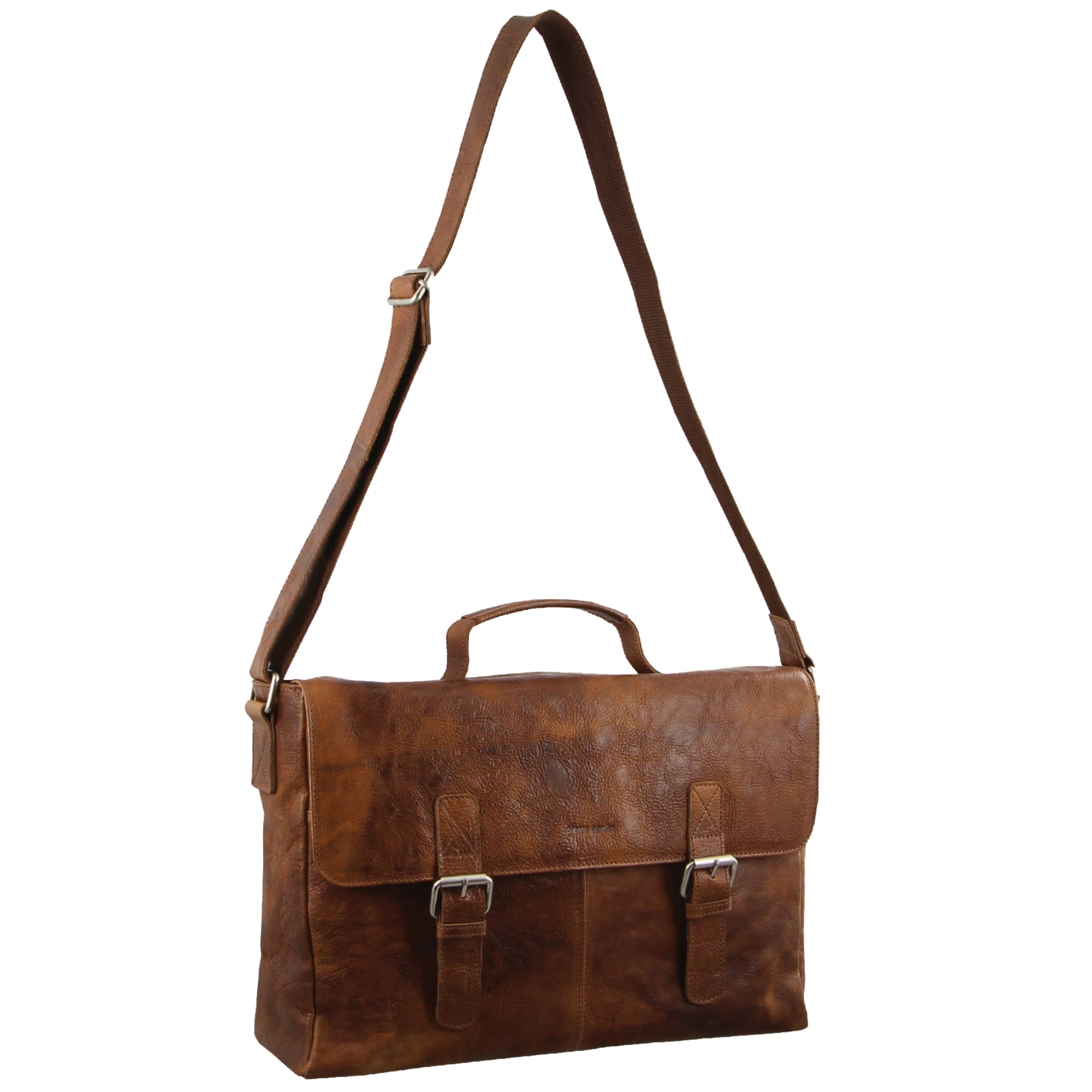 Pierre Cardin Rustic Leather Computer Bag