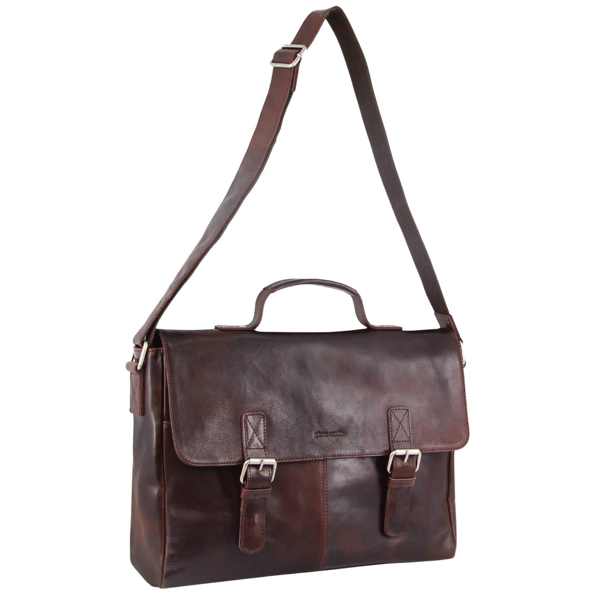 Pierre Cardin Rustic Leather Computer Bag