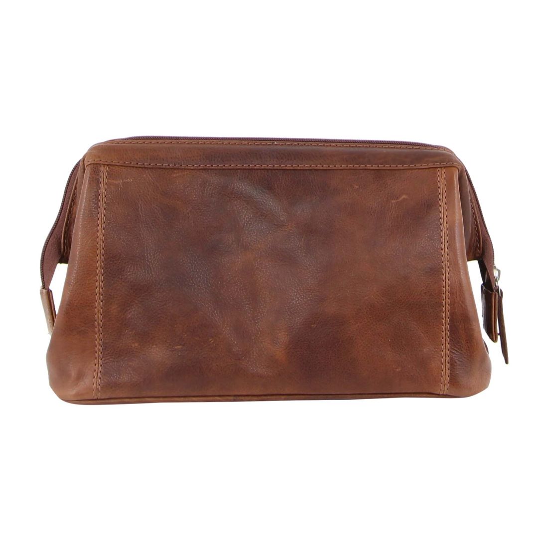 Pierre Cardin Rustic Leather Toiletry Bag